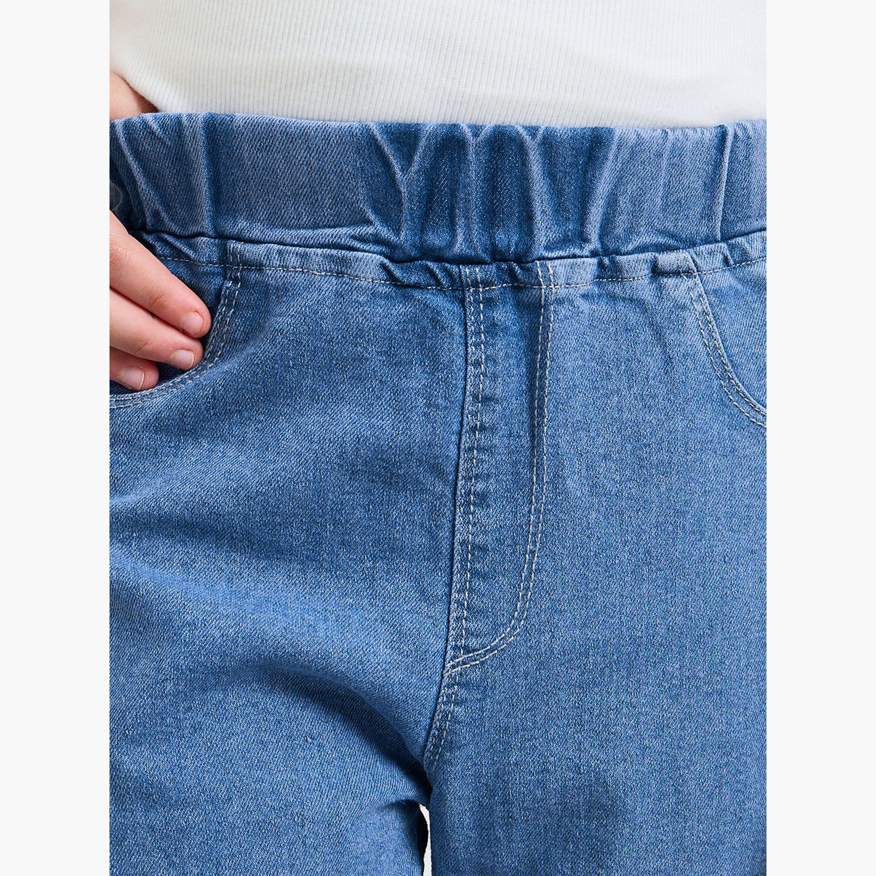 جينز واسع بحافة مزينة بدانتيل-girls-clothing-bottoms-jeansandjeggings-image-3