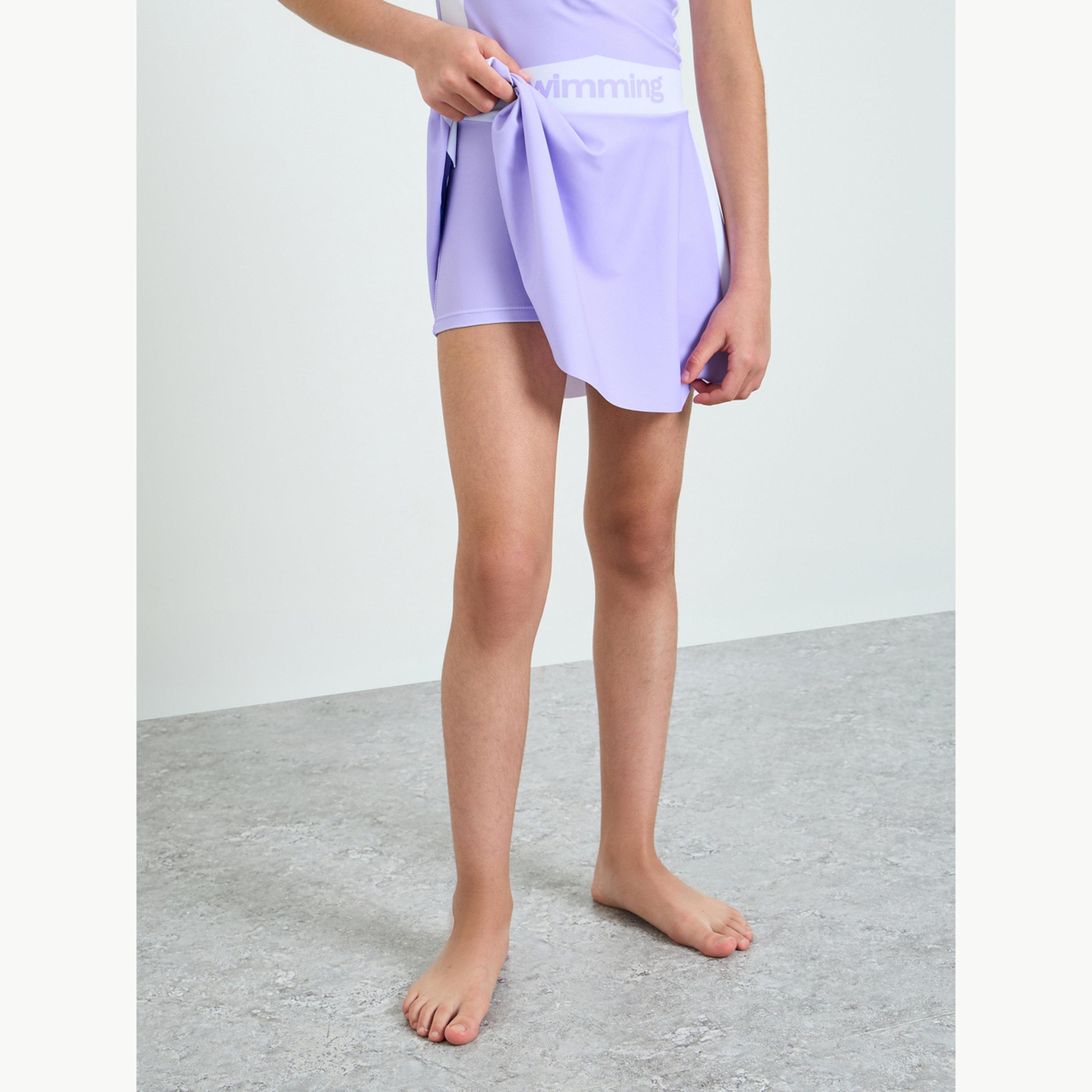 ملابس سباحة بطبعات وسحاب ربعي للمراهقات-girls-clothing-swimwear-image-4