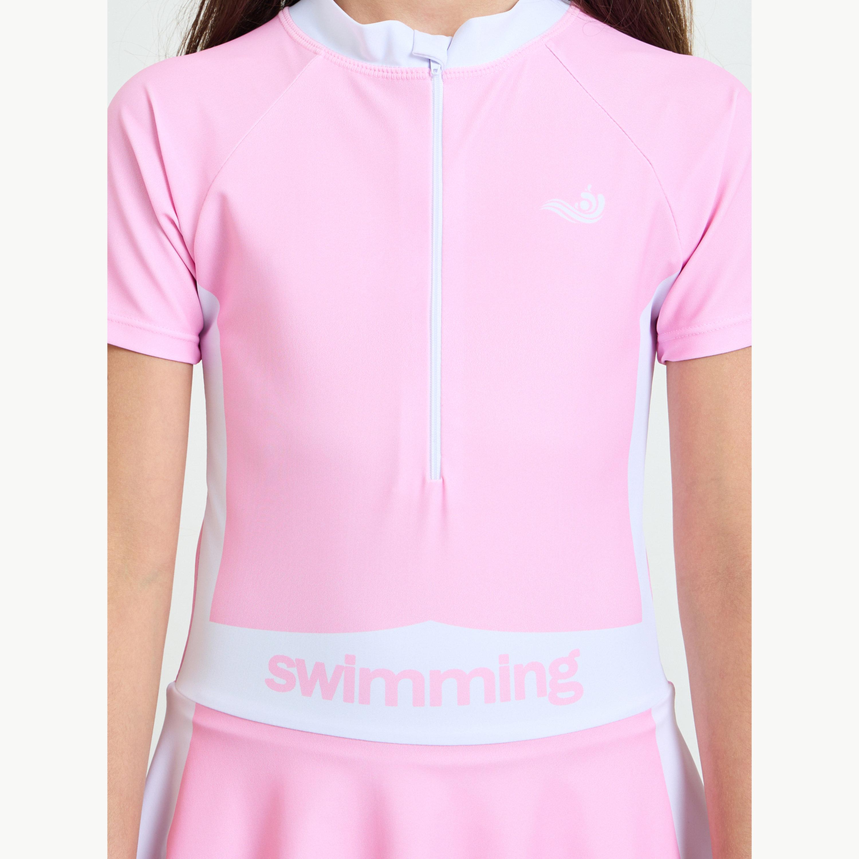 ملابس سباحة بطبعات وسحاب ربعي للمراهقات-girls-clothing-swimwear-image-5