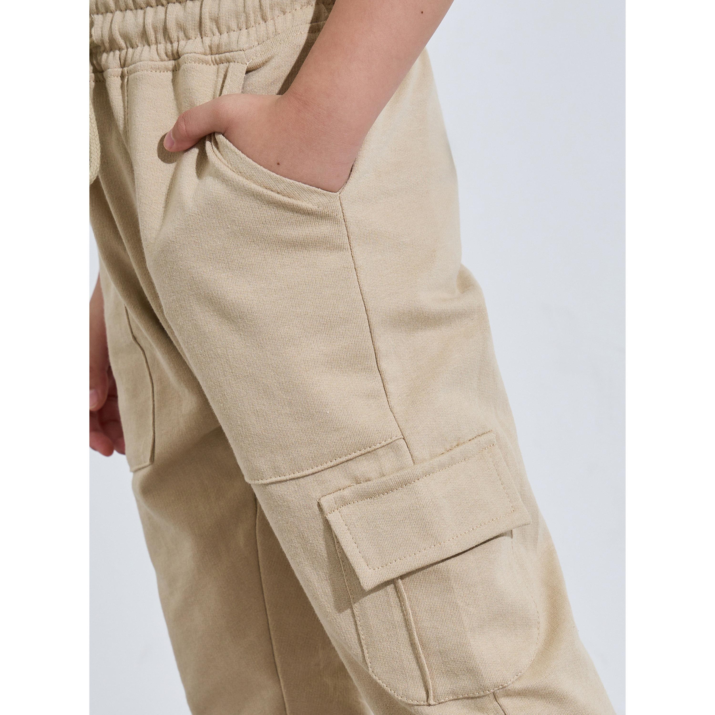 جوغر كارجو قطن برباط خصر للأولاد-boys-clothing-bottoms-joggersandtrackpants-image-3