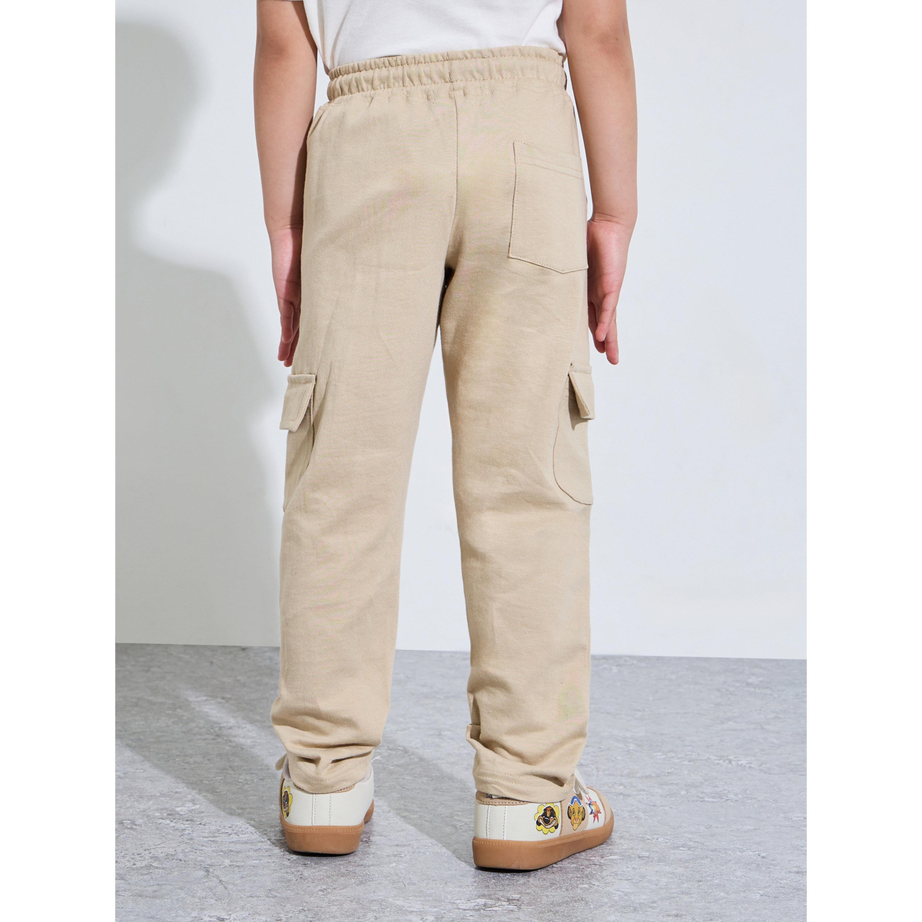 جوغر كارجو قطن برباط خصر للأولاد-boys-clothing-bottoms-joggersandtrackpants-image-4