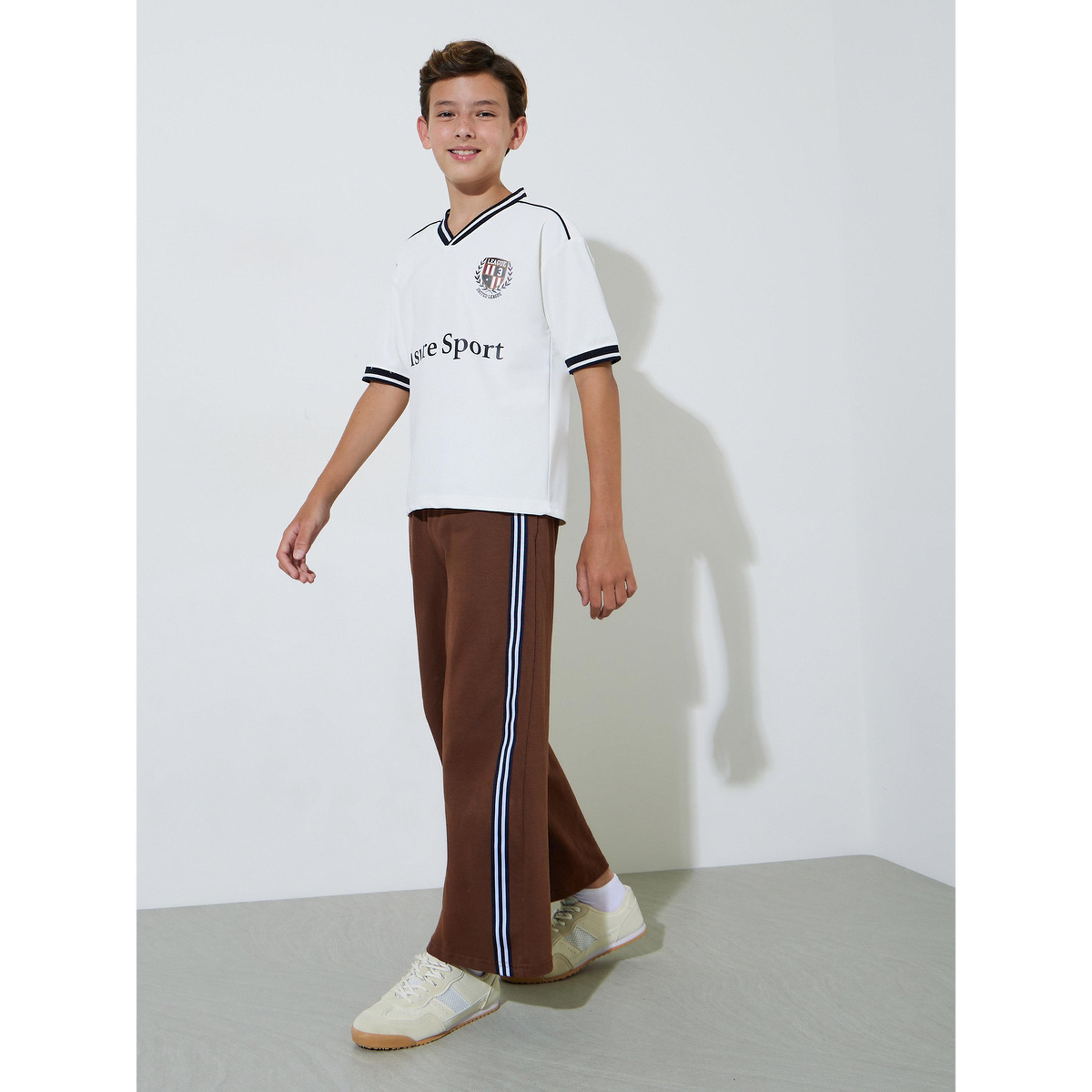 بنطال جوغر بأشرطة جانبية وتفاصيل جيوب للأولاد الكبار-boys-clothing-bottoms-joggersandtrackpants-image-2