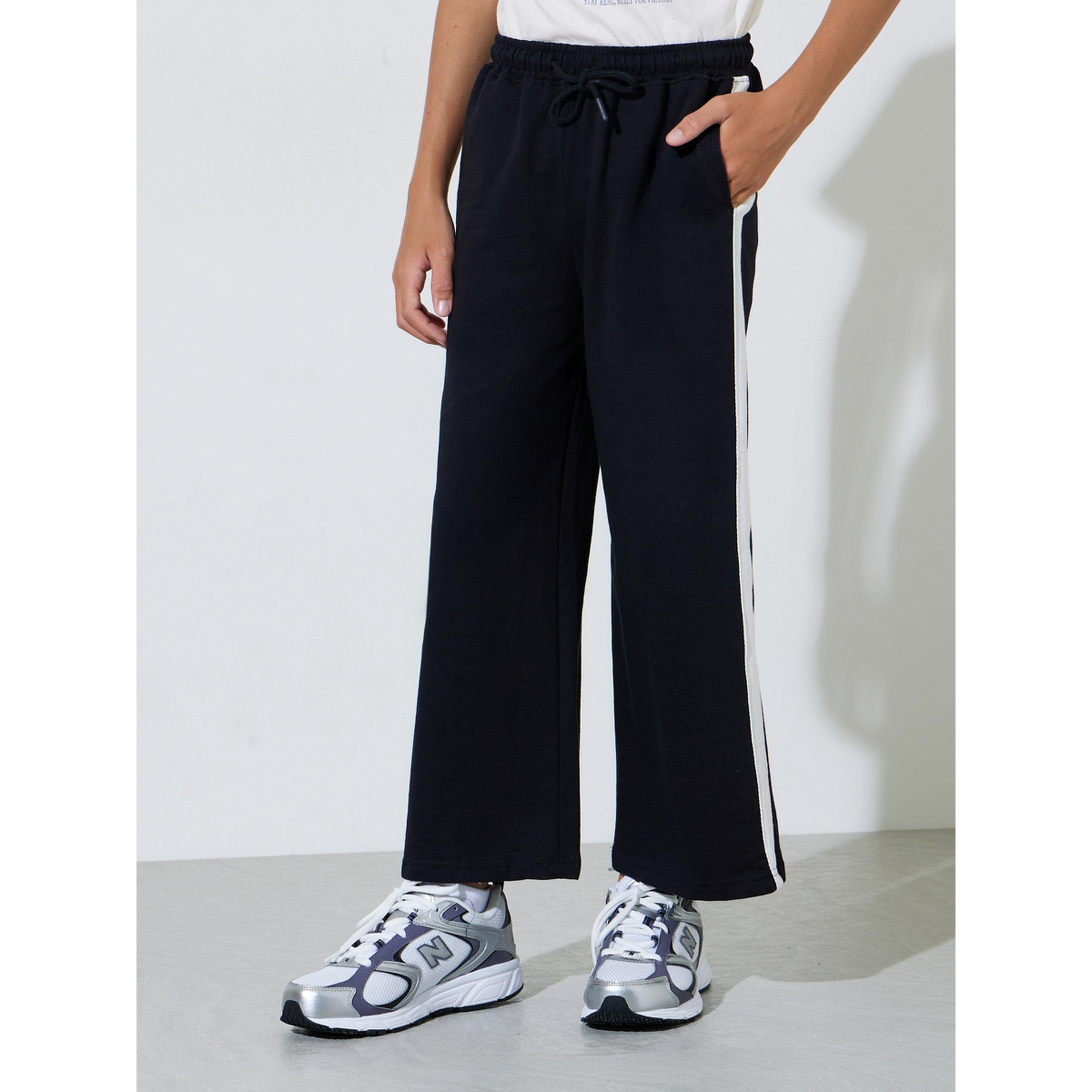 بنطال جوغر بقصة مستقيمة وأشرطة جانبية للأولاد الكبار-boys-clothing-bottoms-joggersandtrackpants-image-1