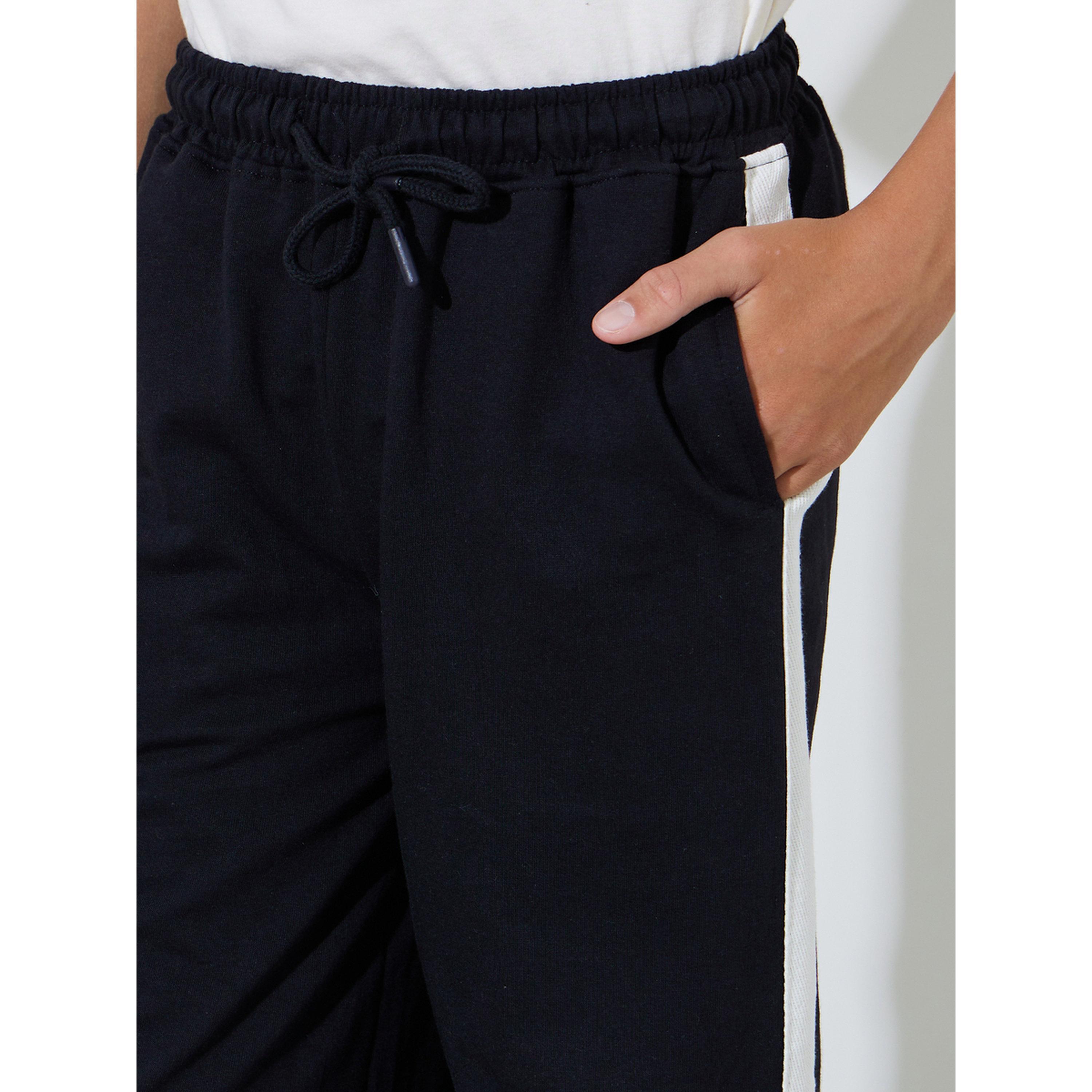 بنطال جوغر بقصة مستقيمة وأشرطة جانبية للأولاد الكبار-boys-clothing-bottoms-joggersandtrackpants-image-4