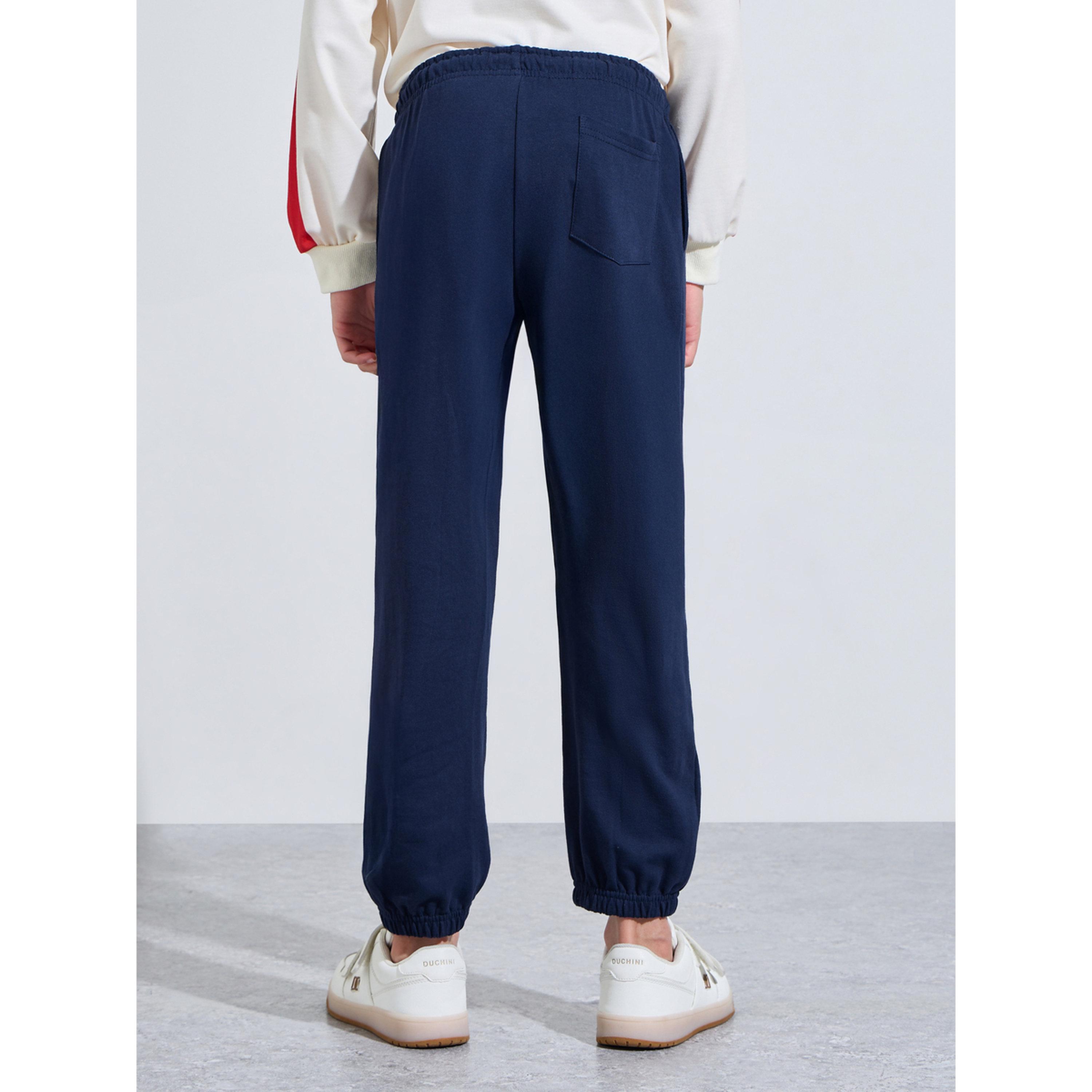 بنطال جوغر بطبعة شعار وأطراف مطاطية للأولاد باللون الكحلي-boys-clothing-bottoms-joggersandtrackpants-image-4
