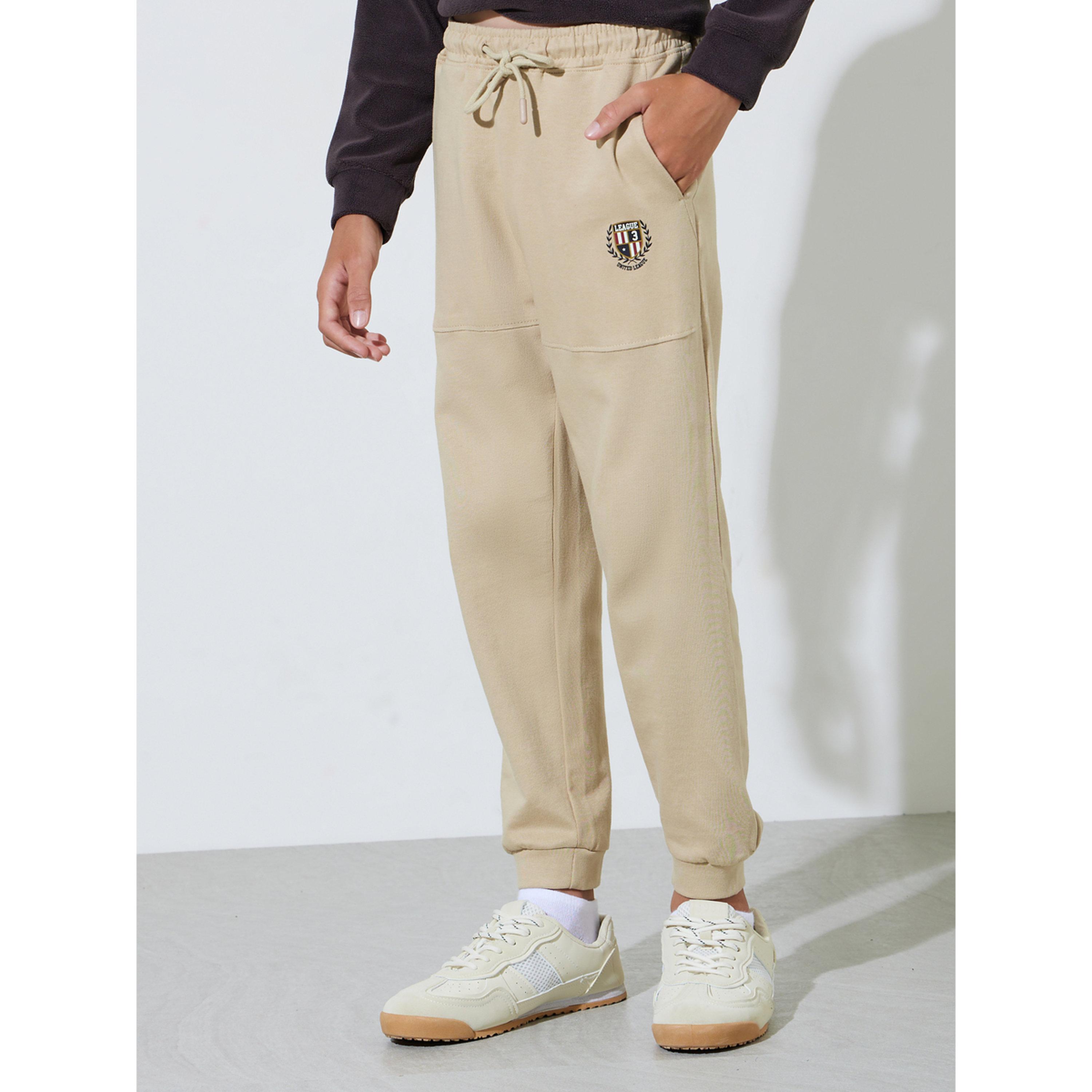 Styli Teen Boys Embroidered Pocket Details Cuffed Joggers-boys-clothing-bottoms-joggersandtrackpants-image-1