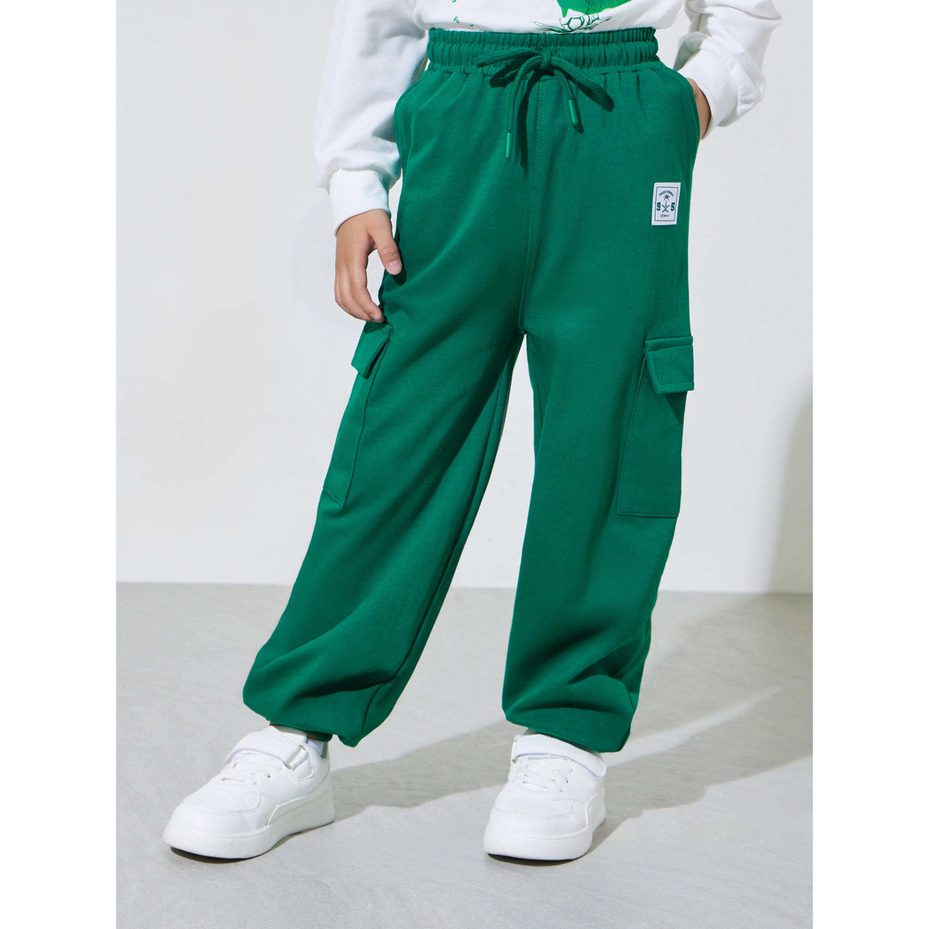 بنطال جوغر كارجو بتفاصيل رقع اليوم الوطني السعودي للأولاد-boys-clothing-bottoms-joggersandtrackpants-image-1