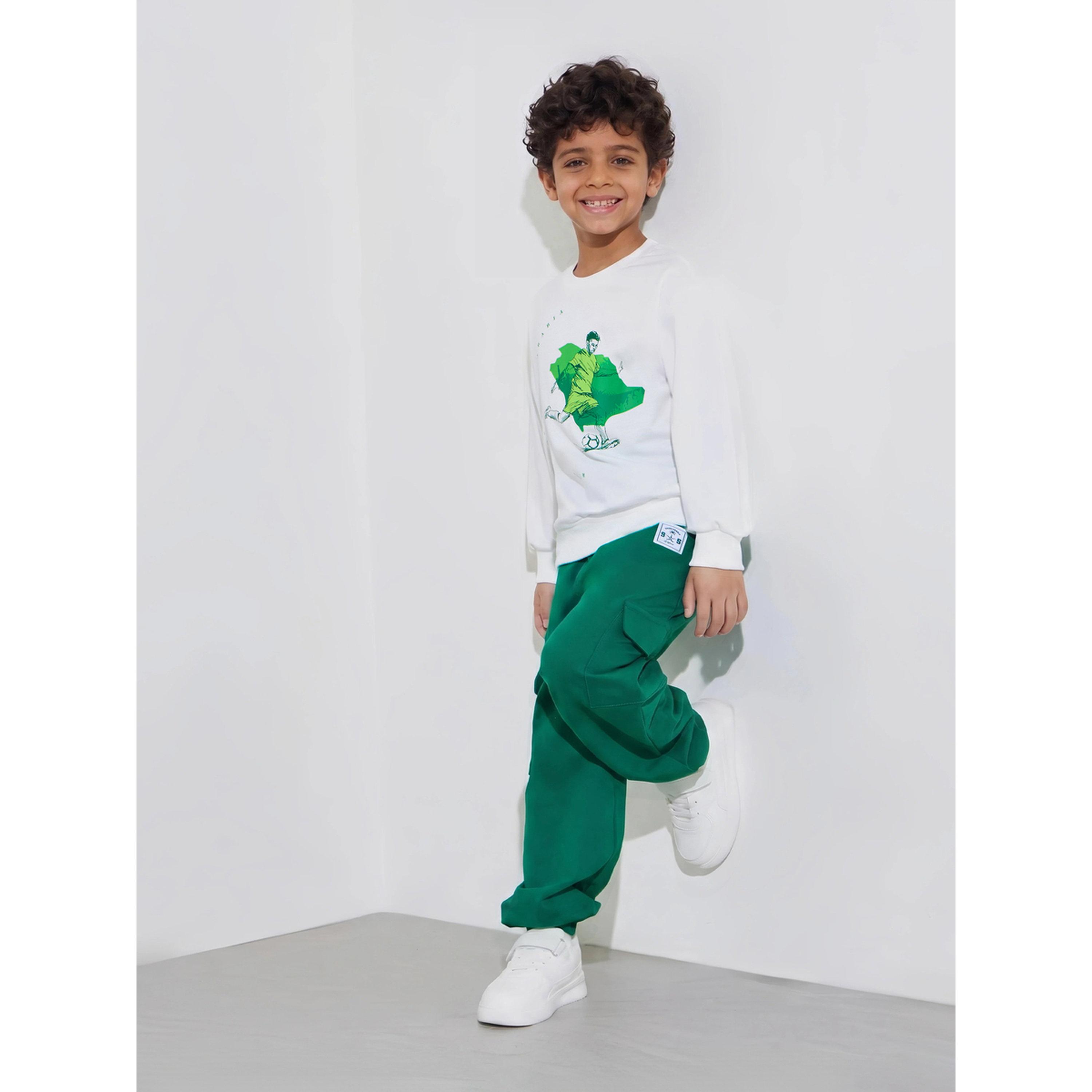 بنطال جوغر كارجو بتفاصيل رقع اليوم الوطني السعودي للأولاد-boys-clothing-bottoms-joggersandtrackpants-image-2