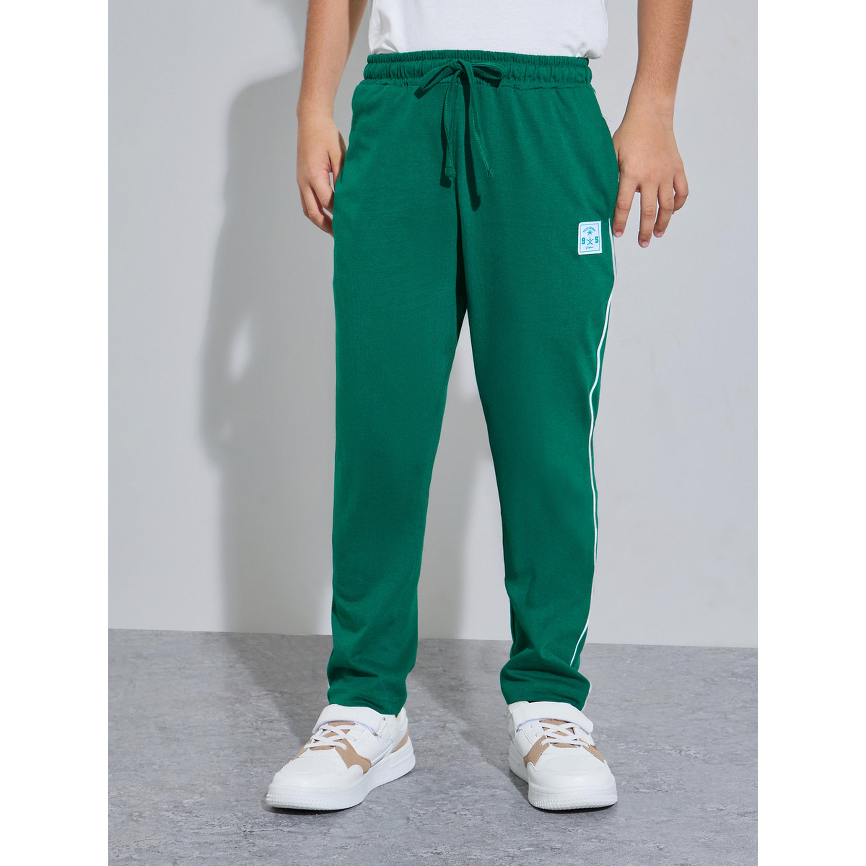 Styli Teen Boys KSA National Day Print Polo T-Shirt and Joggers Set-boys-clothing-setsandcoords-image-4