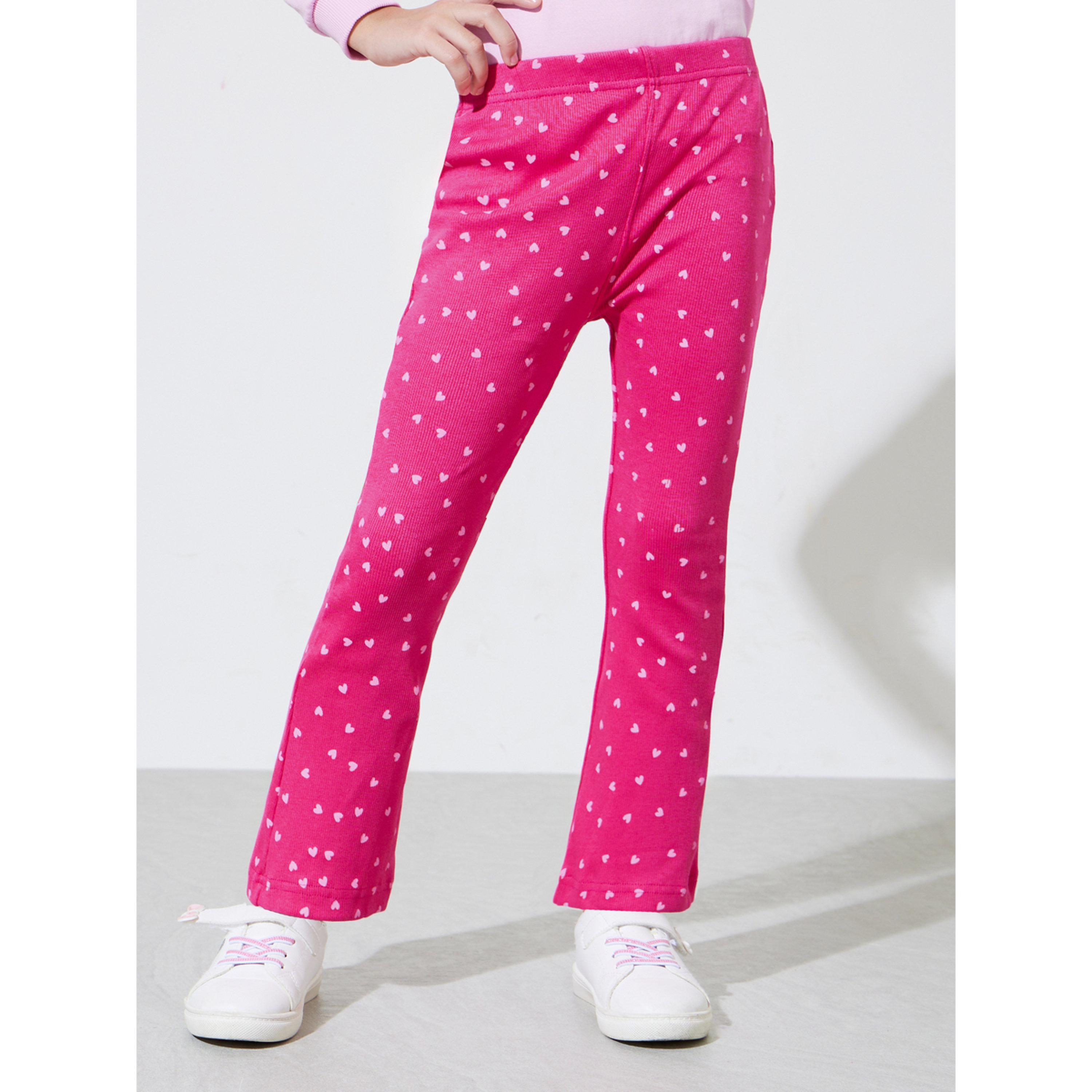 Styli Girls Pink Heart Print Oversized Sweatshirt and Leggings Set-girls-clothing-setsandcoords-image-4