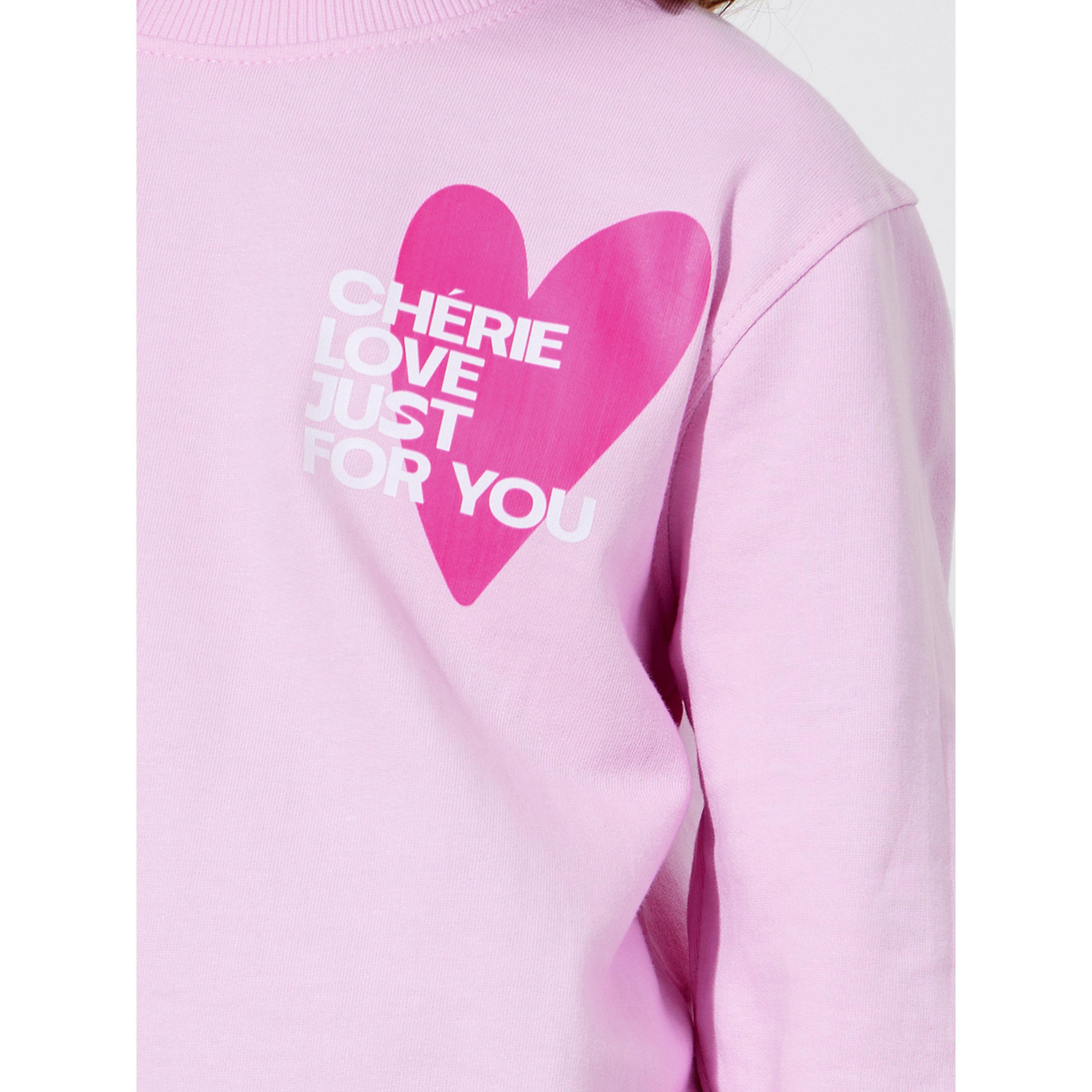 Styli Girls Pink Heart Print Oversized Sweatshirt and Leggings Set-girls-clothing-setsandcoords-image-5