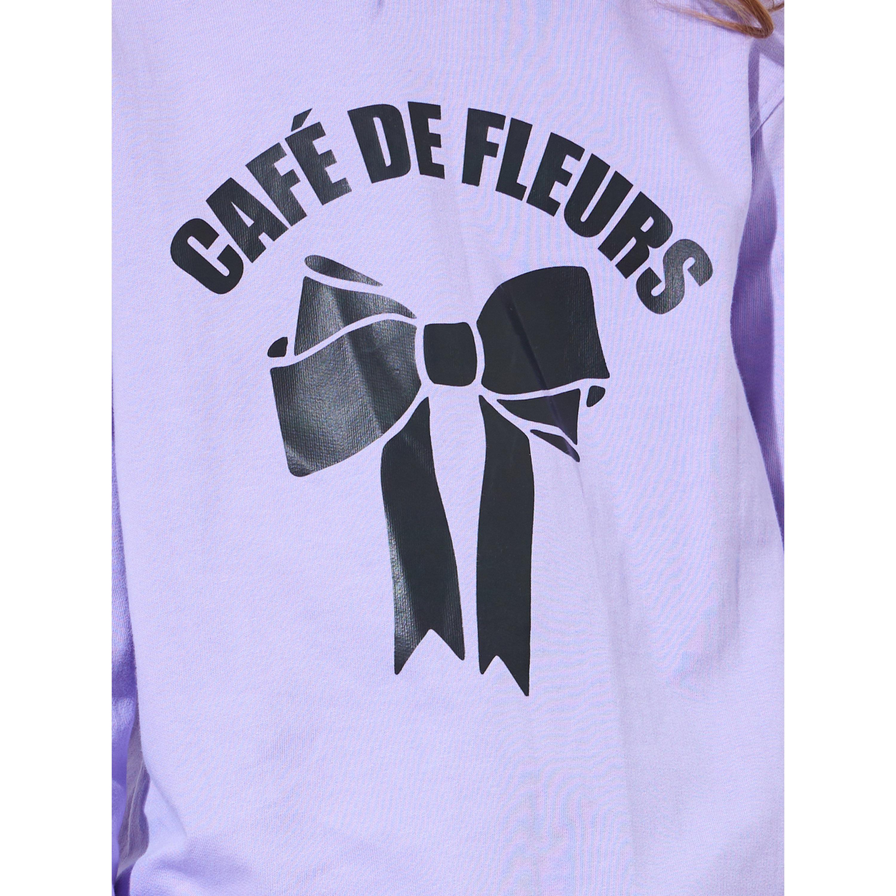 مجموعة من ليقنز وسويت شيرت بطبعة فيونكة للبنات باللون اللافندر-girls-clothing-setsandcoords-image-5