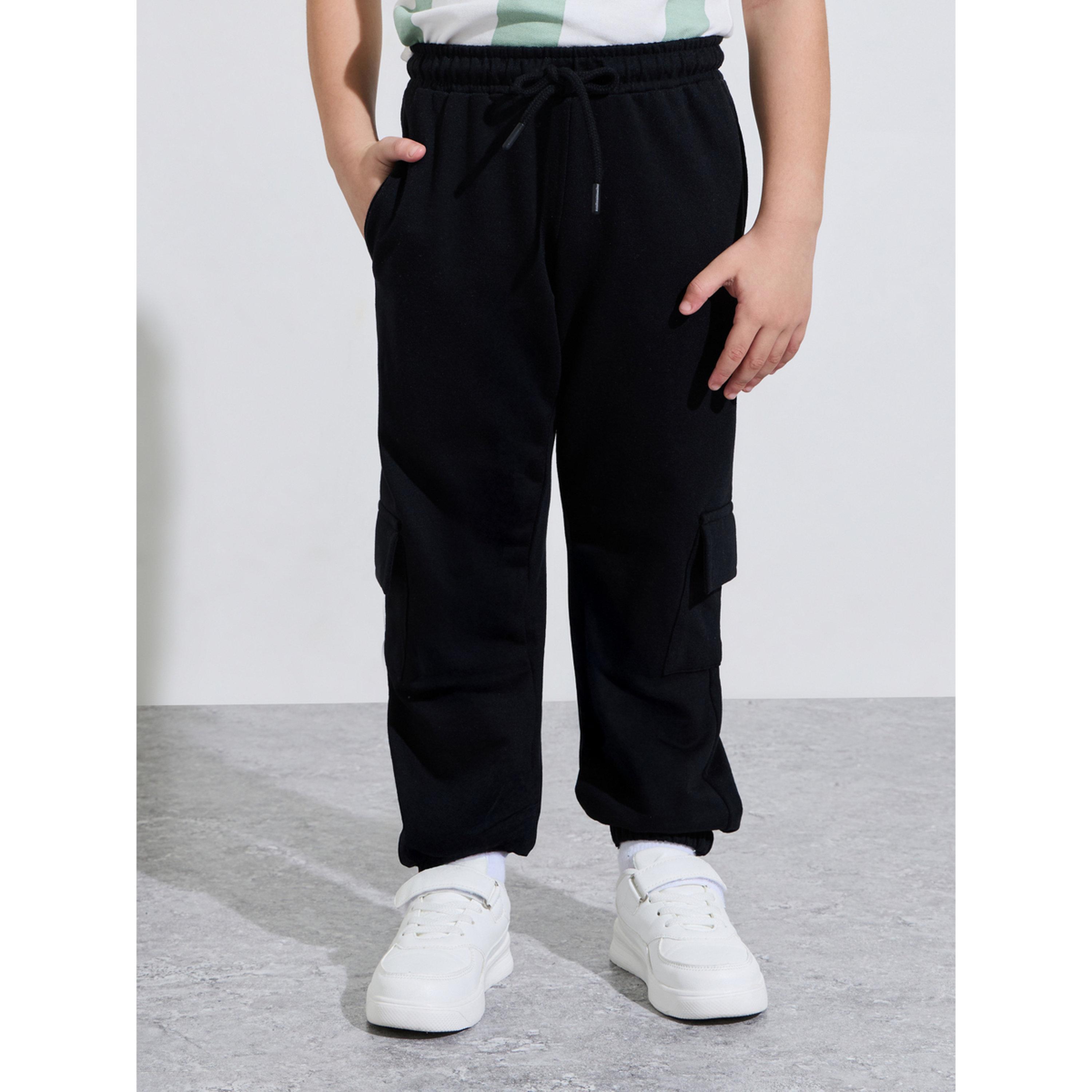 طقم من جوغر كارغو وتيشيرت بولو واسع مخطط للأولاد-boys-clothing-setsandcoords-image-4