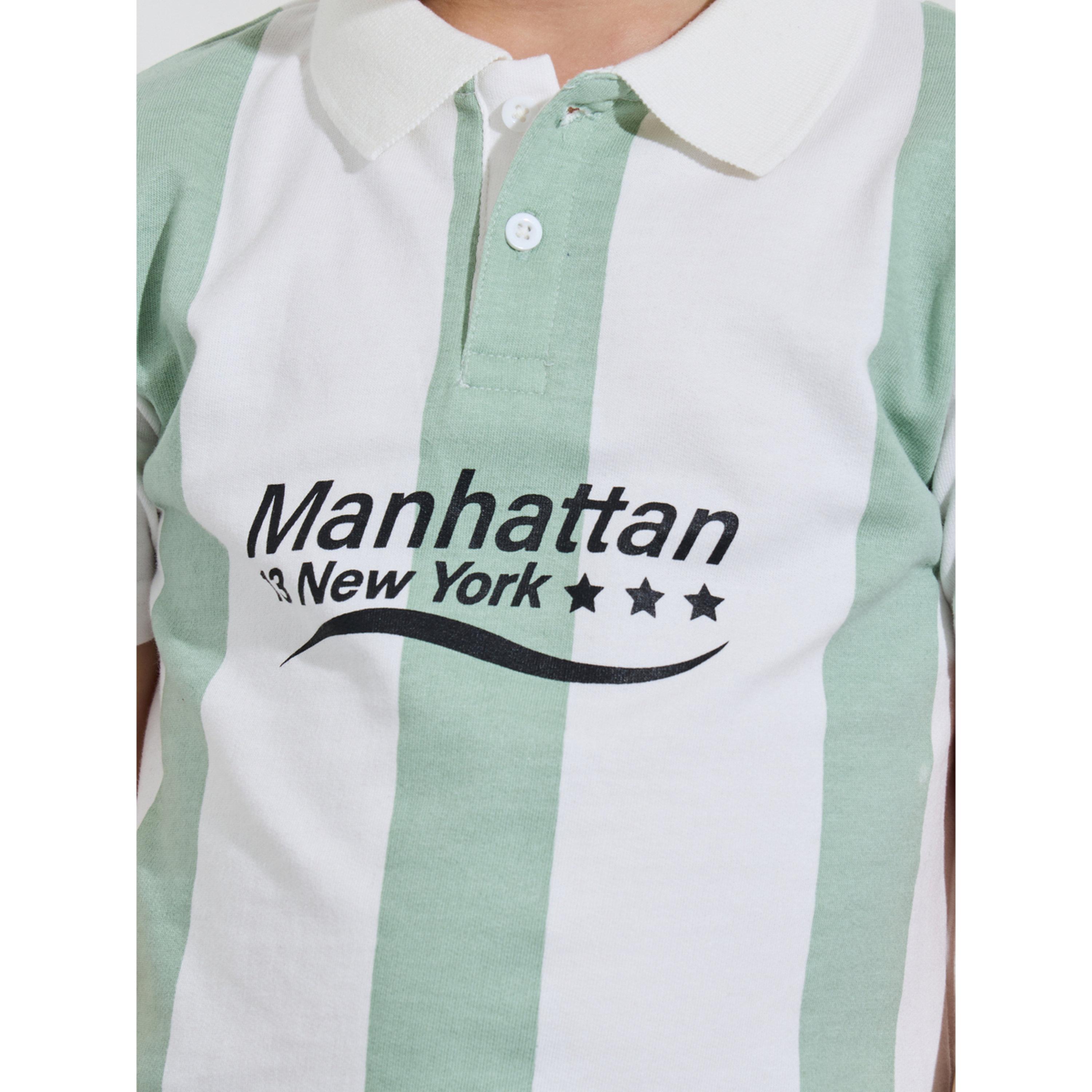 طقم من جوغر كارغو وتيشيرت بولو واسع مخطط للأولاد-boys-clothing-setsandcoords-image-5