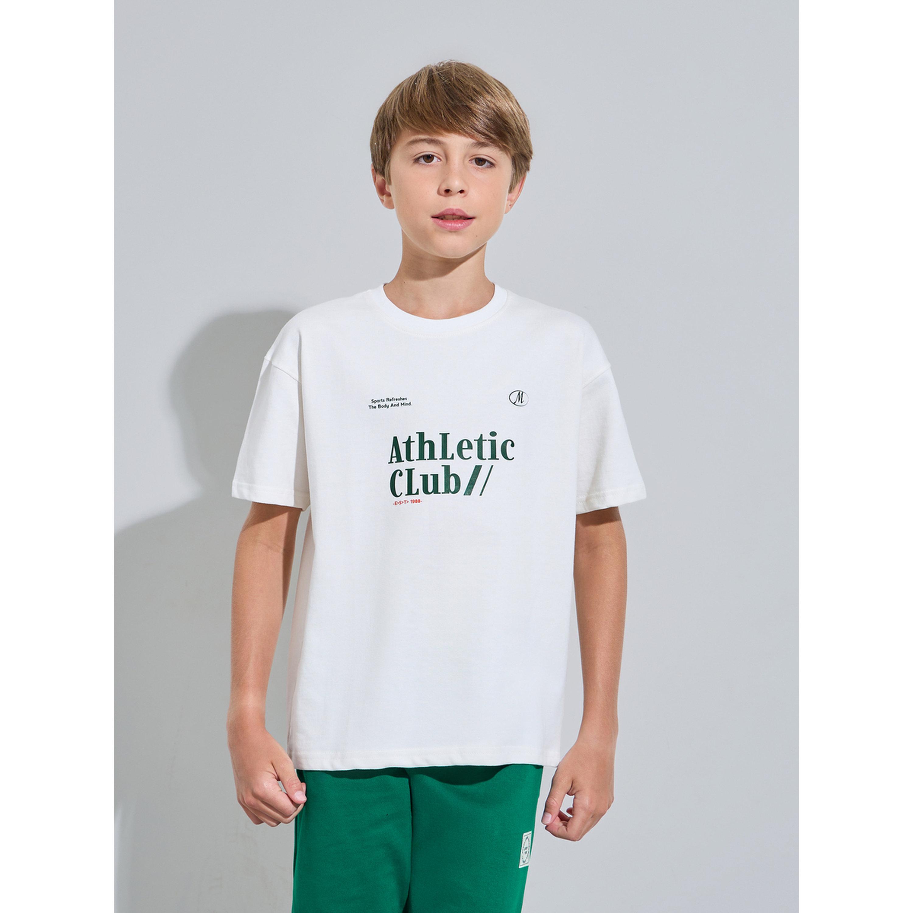 مجموعة من بنطال جوغر أخضر وتيشيرت أوف وايت بطبعة جرافيك للأولاد-boys-clothing-setsandcoords-image-2