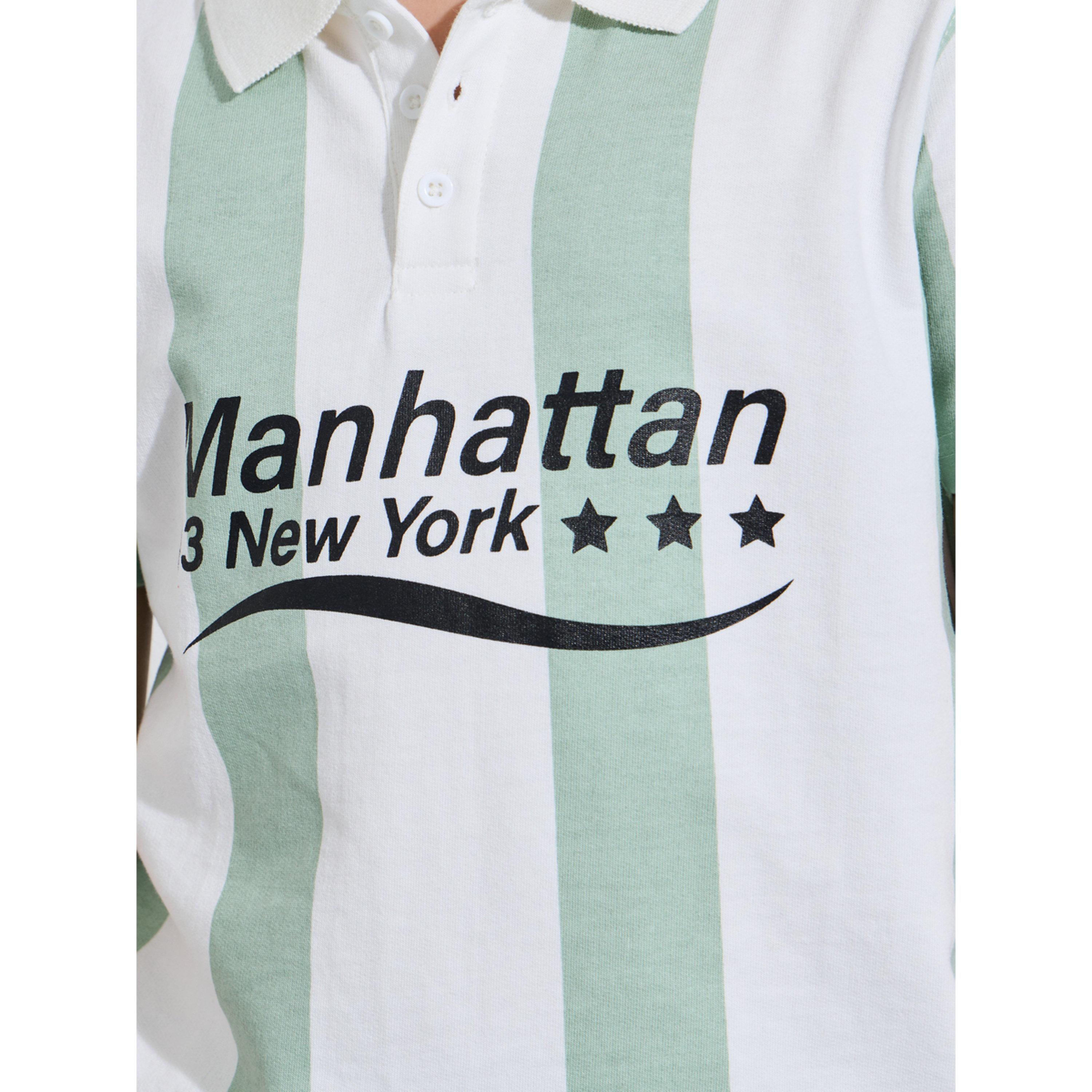 طقم من جوغر كارغو وتيشيرت بولو واسع مخطط للأولاد المراهقين-boys-clothing-setsandcoords-image-4