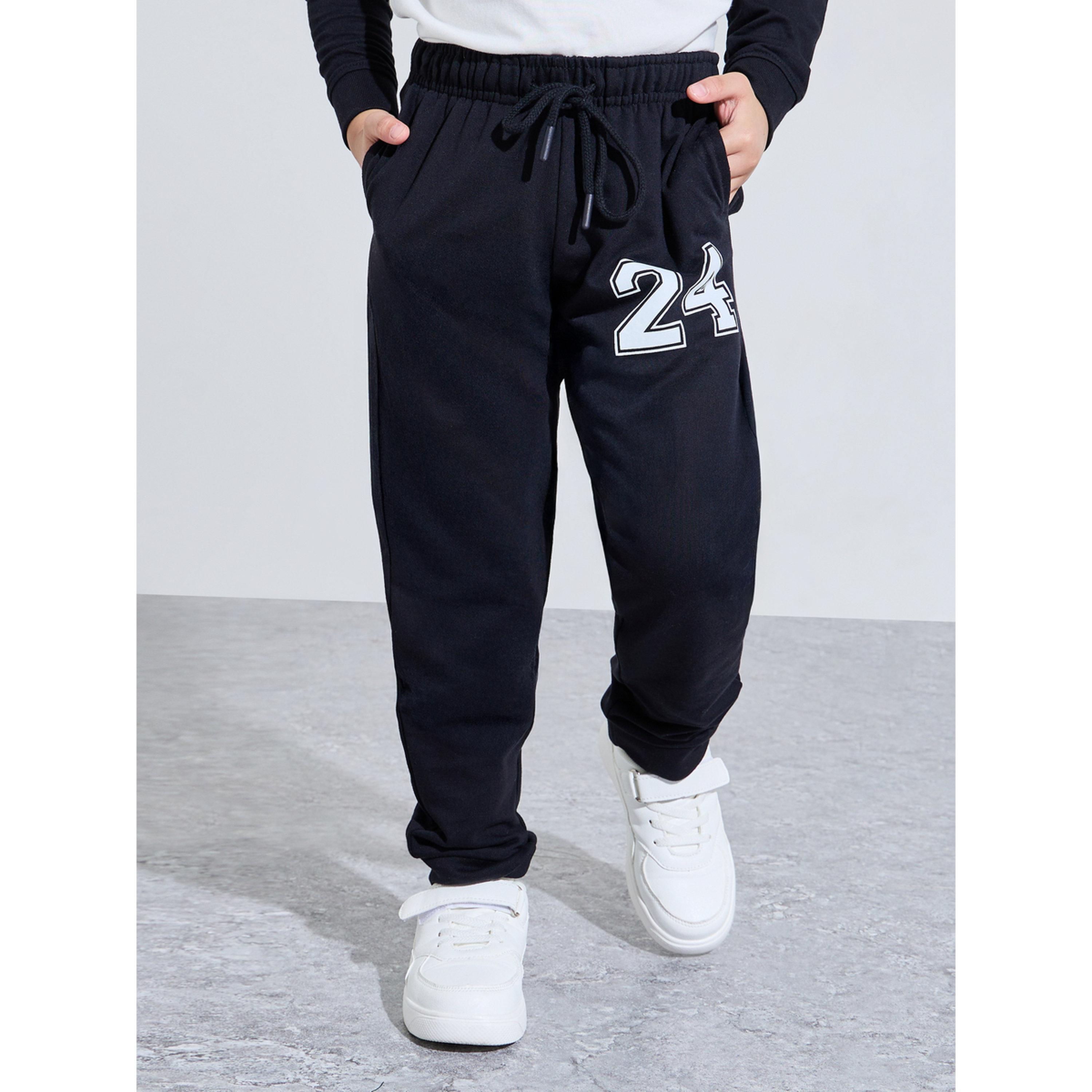 طقم من جوغر بحافة مطوية وسويت شيرت بأكمام ريجلان وطبعة جرافيك للأولاد-boys-clothing-setsandcoords-image-4