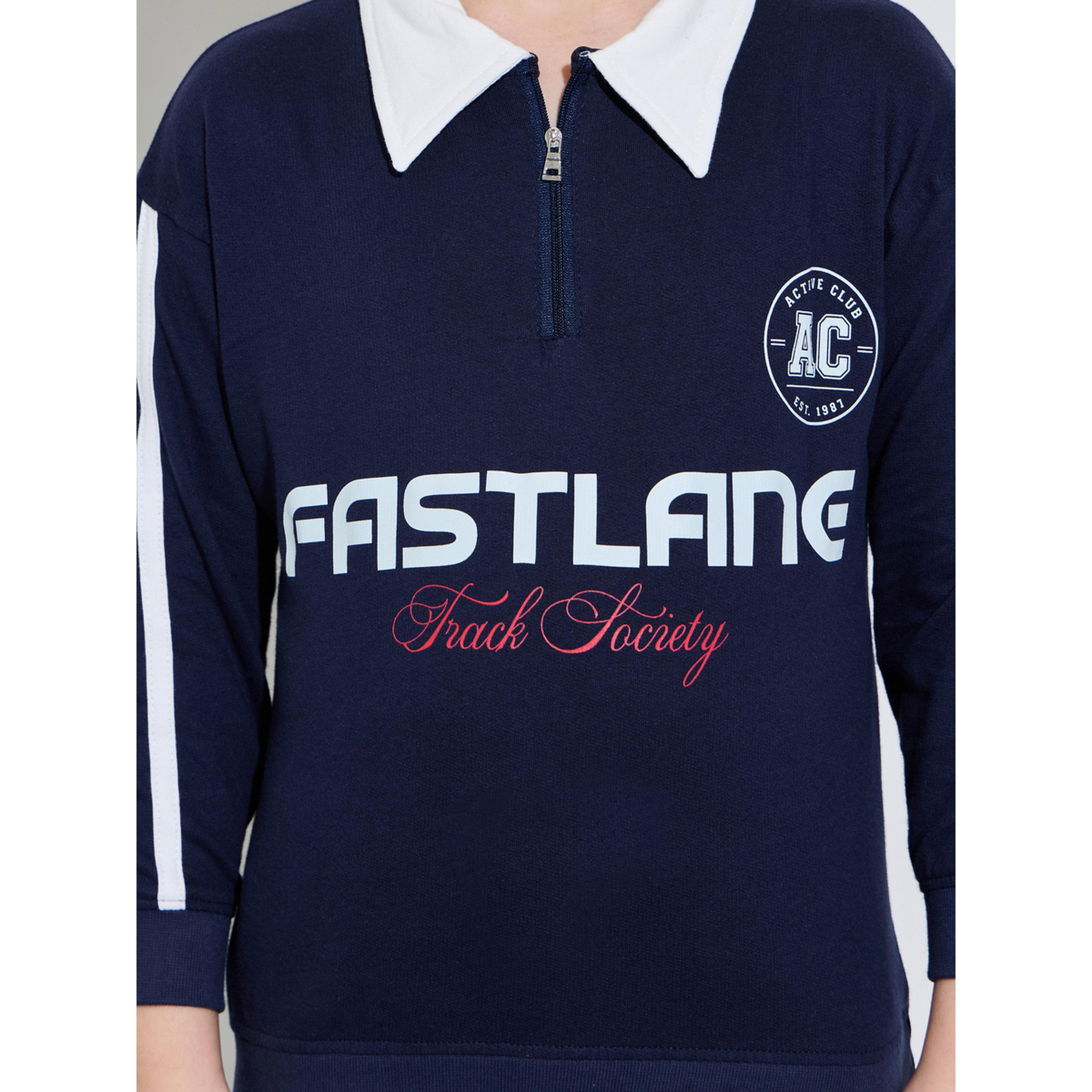 طقم من جوغر وسويت شيرت بياقة بولو وبقصة عادية وطبعة جرافيك كحلي للأولاد-boys-clothing-setsandcoords-image-5