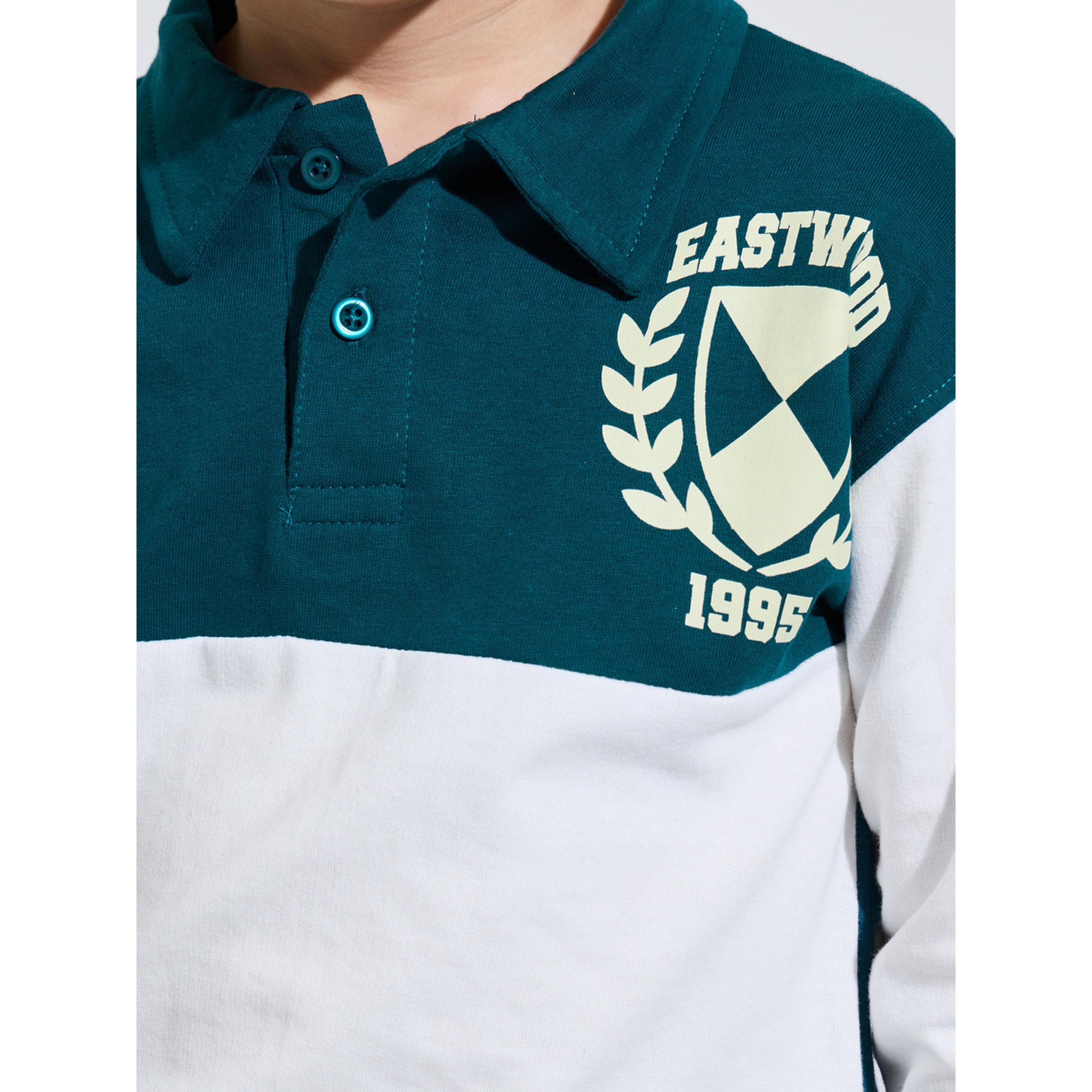 طقم من جوغر وسويت شيرت بياقة بولو وبقصة عادية وطبعة موضعية للأولاد-boys-clothing-setsandcoords-image-5