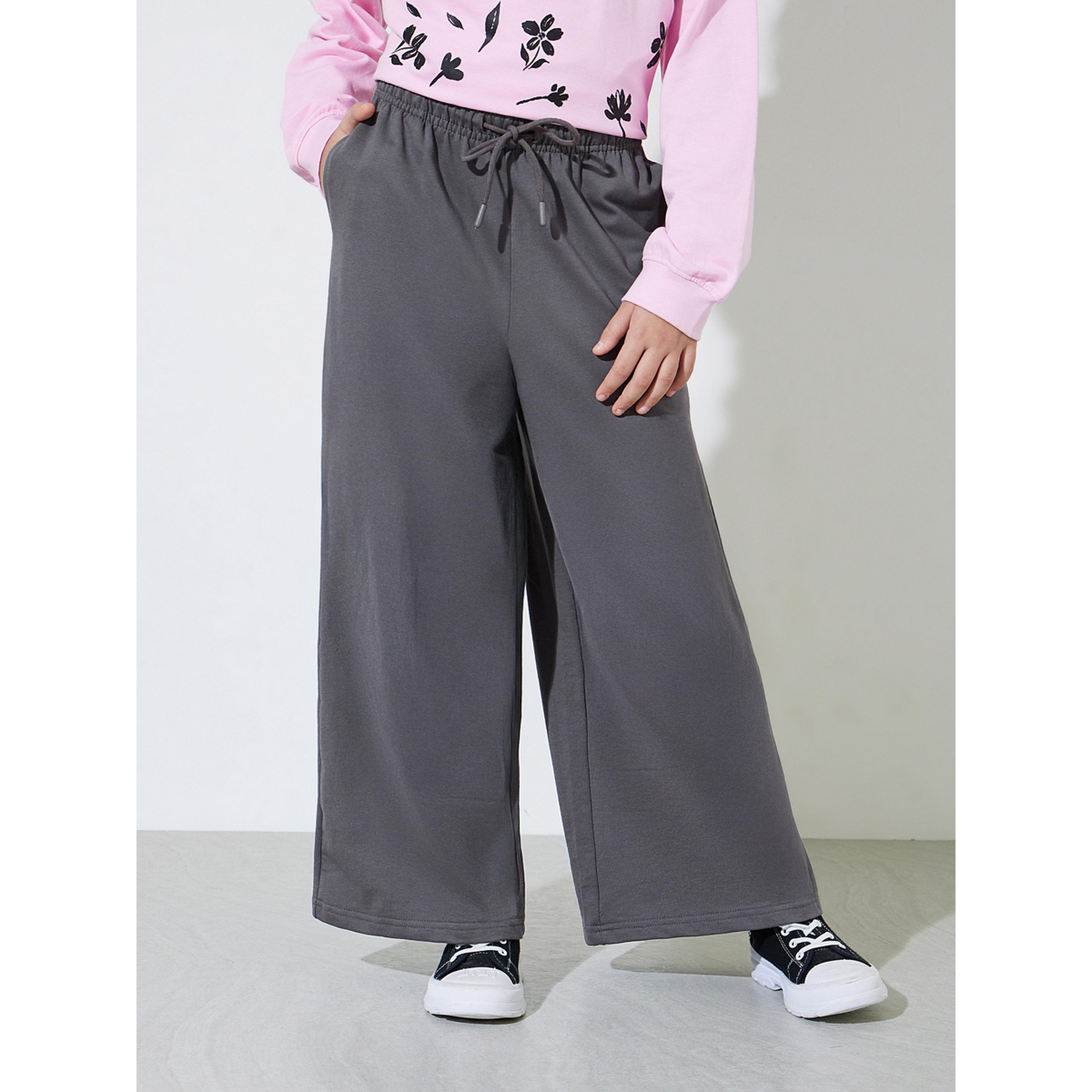 مجموعة من بنطال جوغر بأرجل واسعة وسويت شيرت بطبعة جرافيك للبنات الكبار-girls-clothing-setsandcoords-image-4