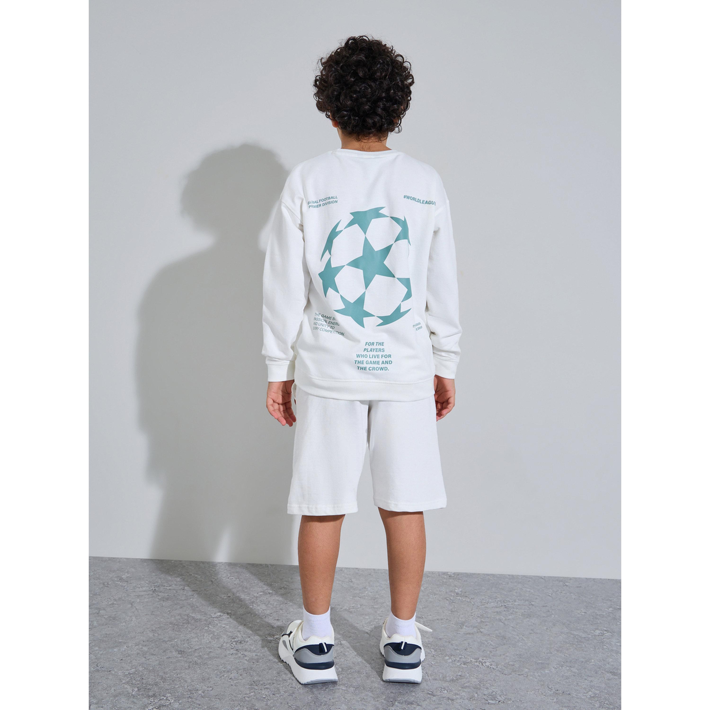 مجموعة من شورت وسويت شيرت بأكمام طويلة وطبعة جرافيك للأولاد-boys-clothing-setsandcoords-image-3
