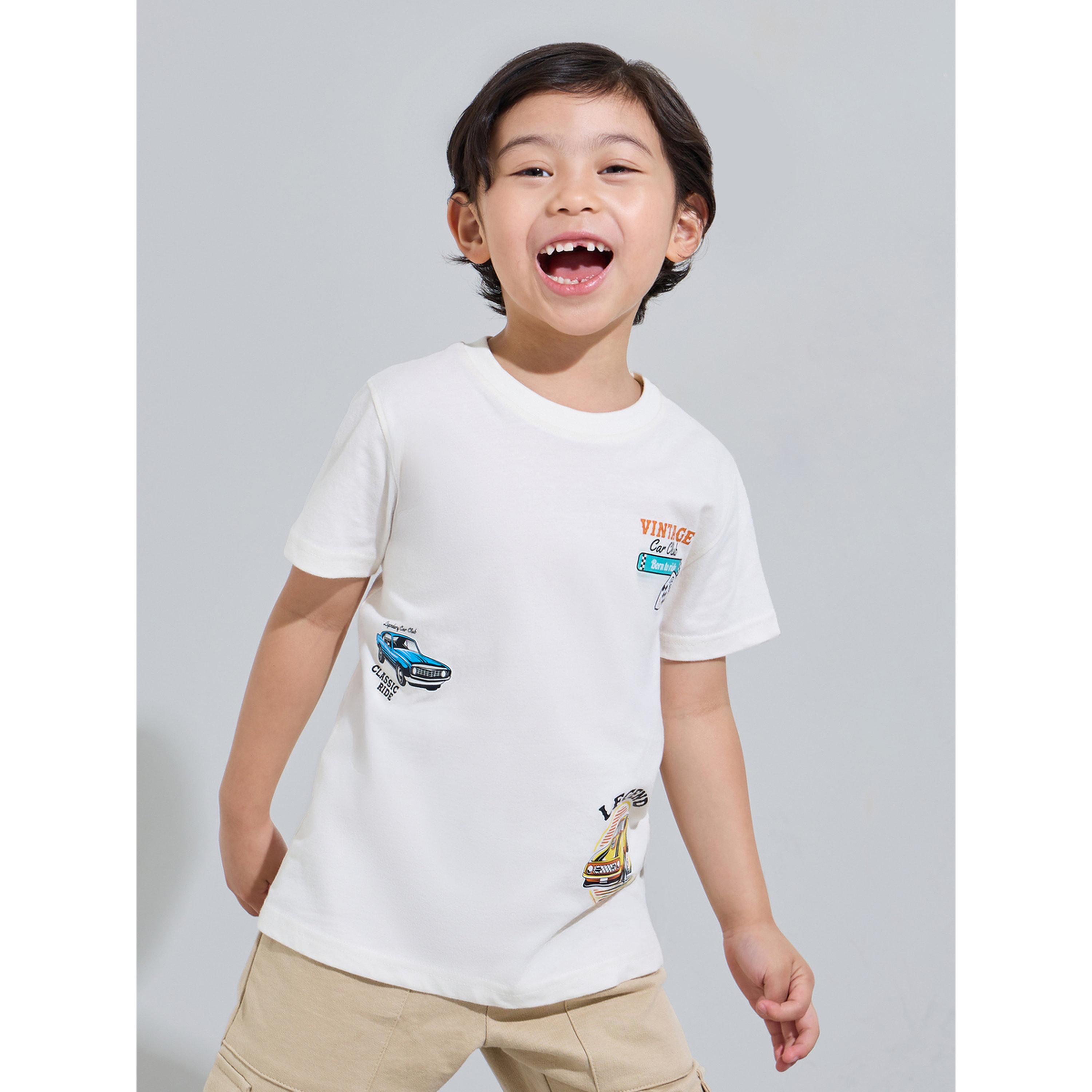 Styli Boys Off White Graphic Print Regular Fit T-Shirt-boys-clothing-tshirtsandpolos-image-1