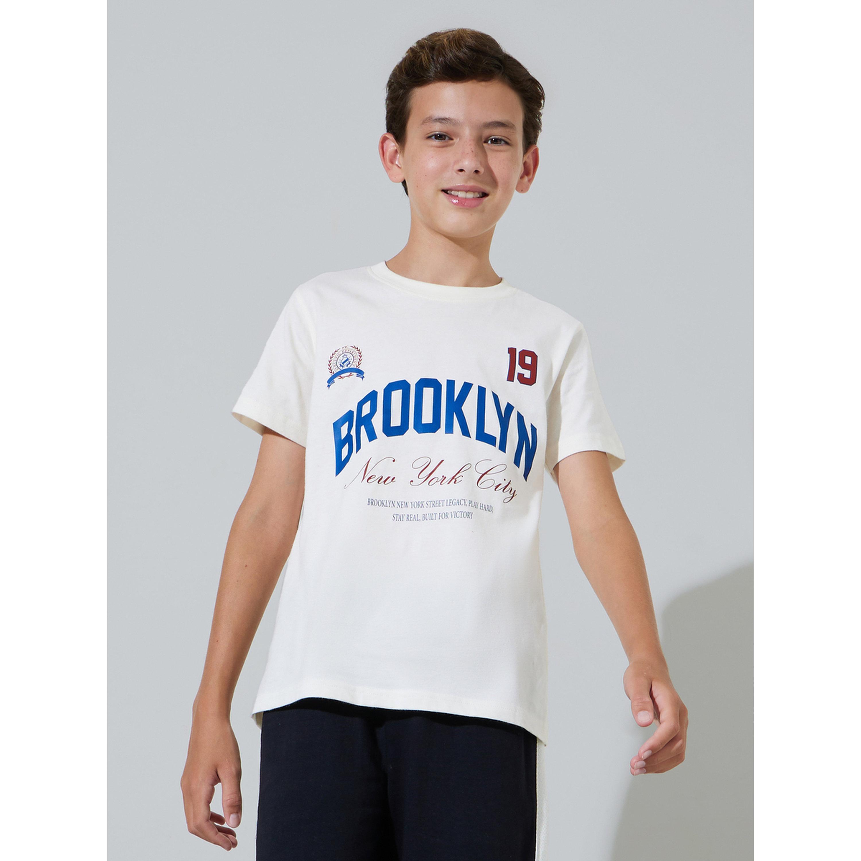 تيشيرت بقصة عادية بطبعة جرافيك للأولاد - أوف وايت-boys-clothing-tshirtsandpolos-image-1