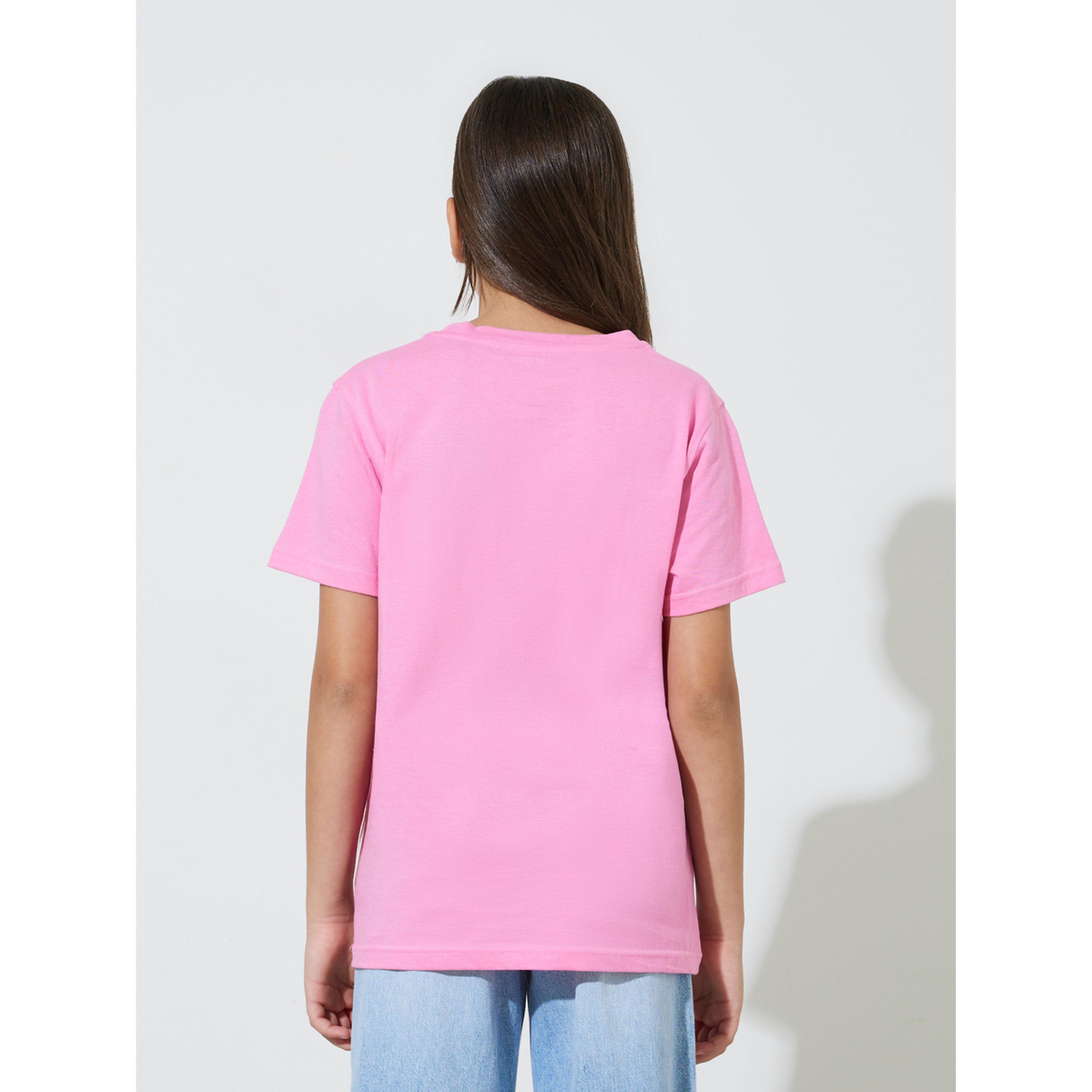 Styli Teen Girls Pink Graphic Print Regular Fit T-Shirt-girls-clothing-tshirts-image-3