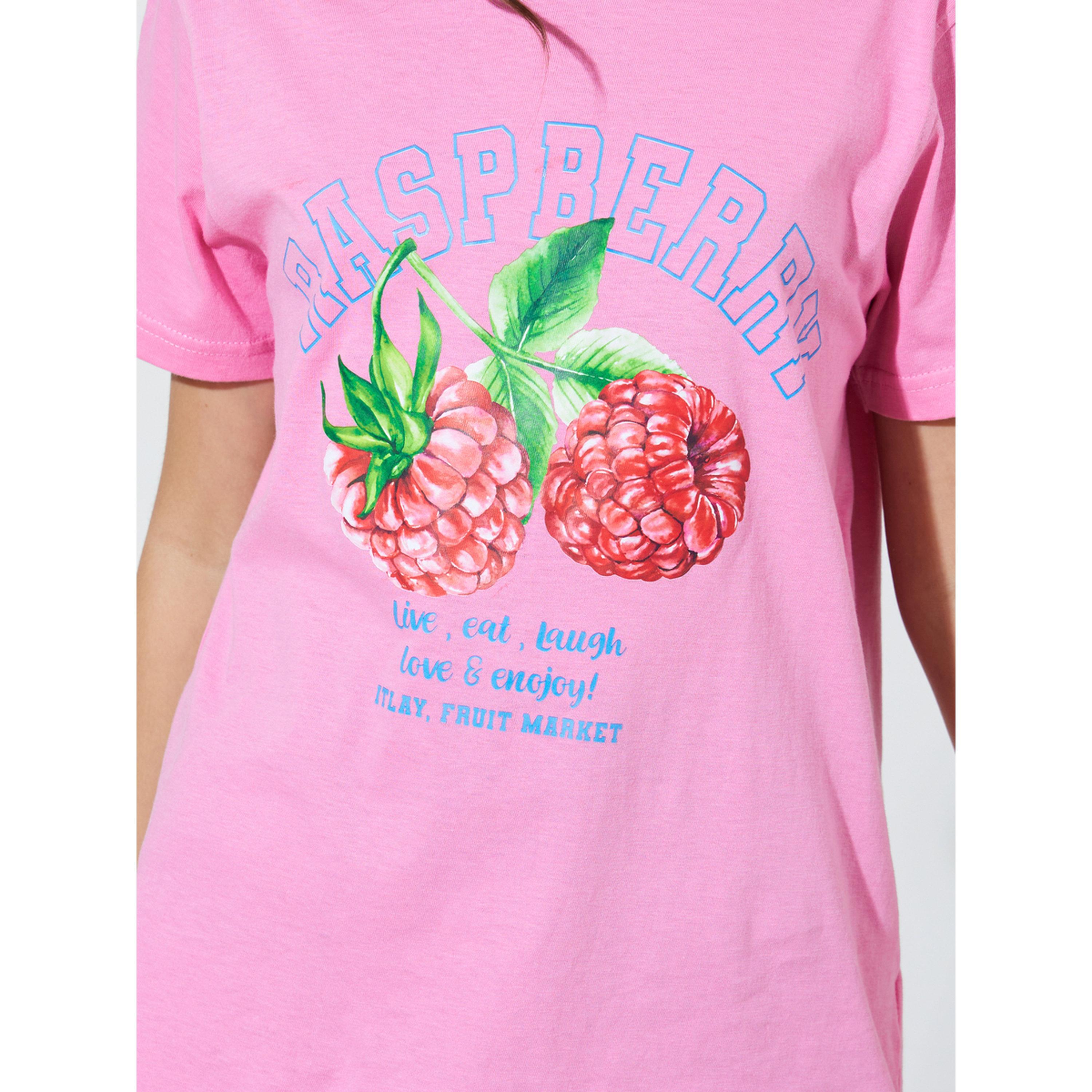Styli Teen Girls Pink Graphic Print Regular Fit T-Shirt-girls-clothing-tshirts-image-5