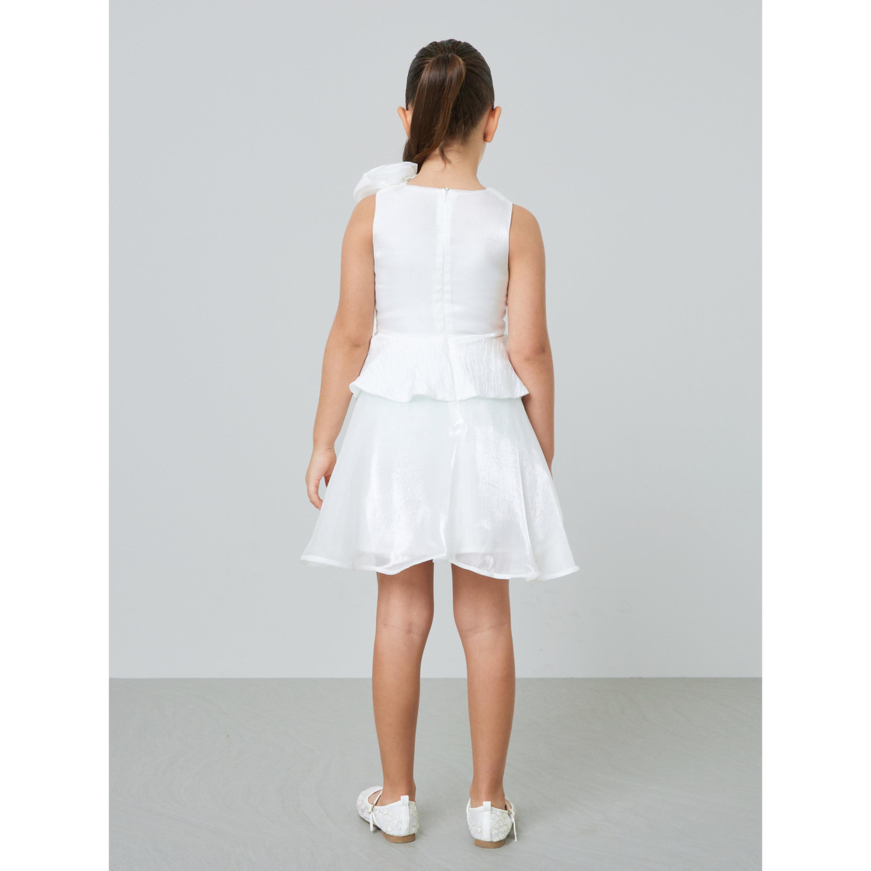 Take Two Girls Textured Frill Peplum Dress-girls-clothing-dressesandjumpsuits-image-3