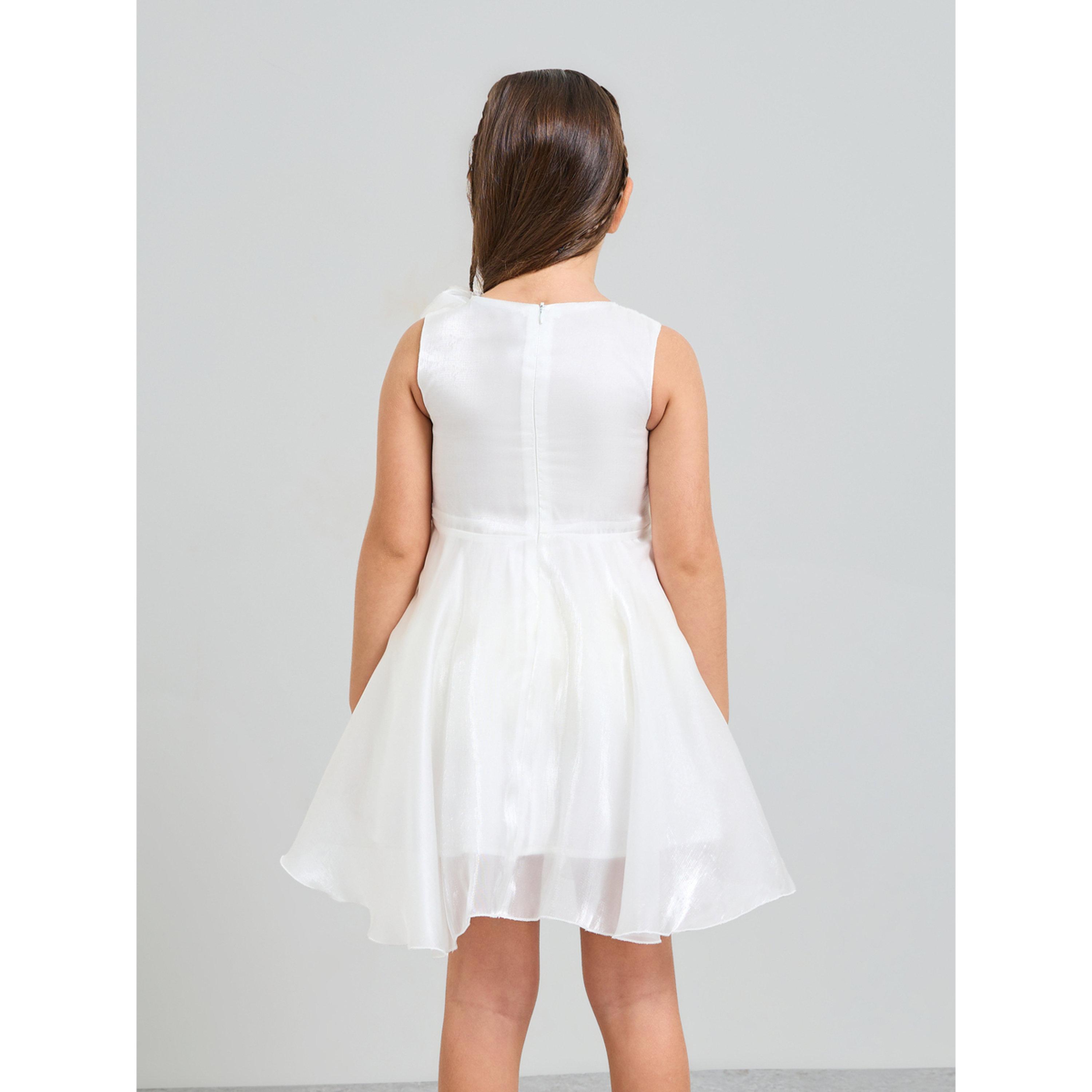 Take Two Girls White A-Line Knee-Length Dress-girls-clothing-dressesandjumpsuits-image-3