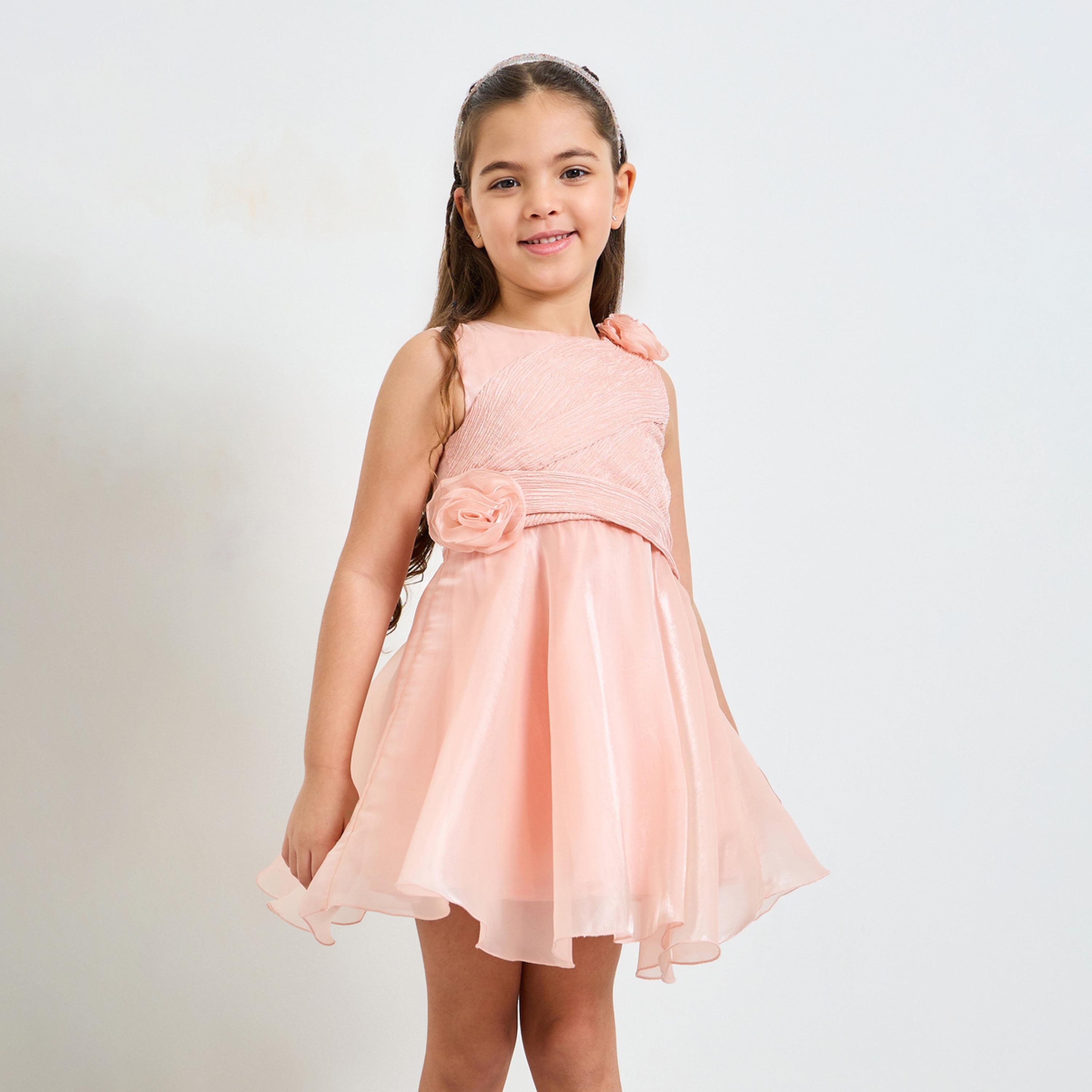 فستان بحافة واسعة بطول الركبة-girls-clothing-dressesandjumpsuits-image-1