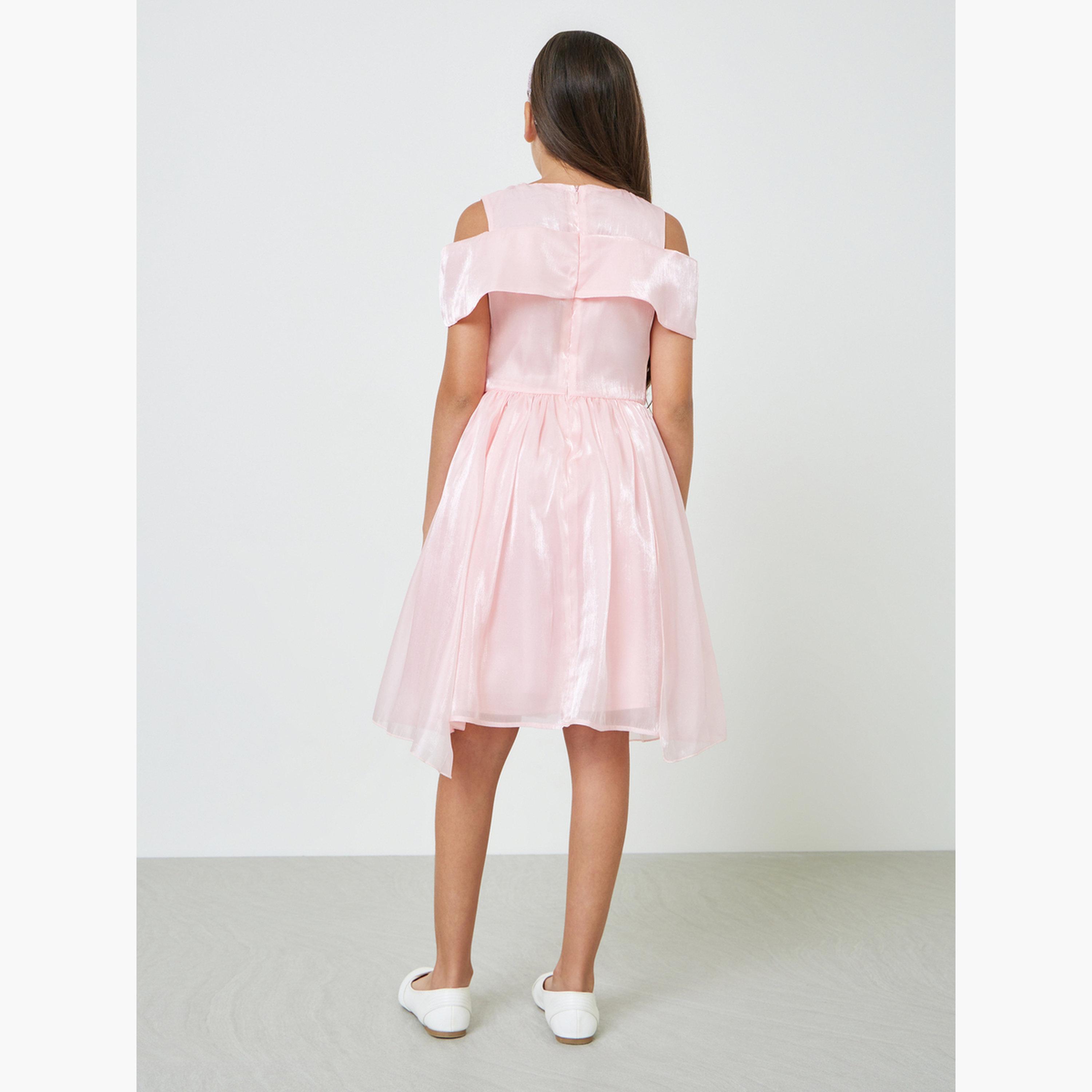 Take Two Girls Lite Pink A-Line Knee-Length Dress-girls-clothing-dressesandjumpsuits-image-3