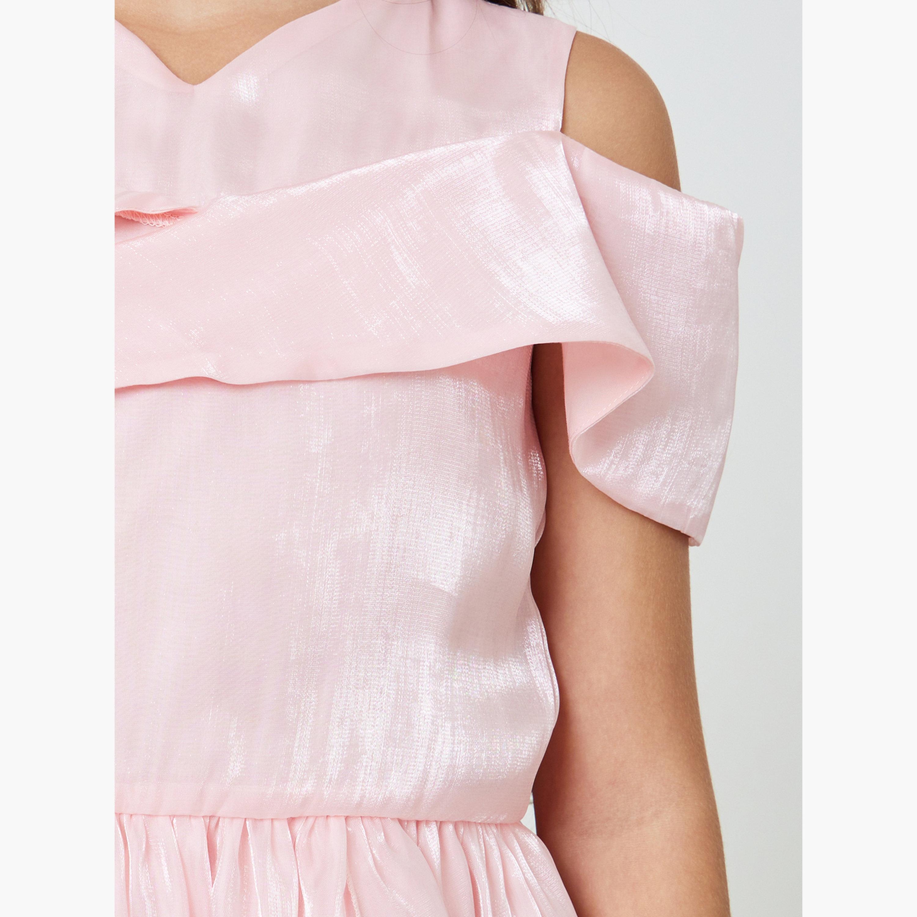 Take Two Girls Lite Pink A-Line Knee-Length Dress-girls-clothing-dressesandjumpsuits-image-4