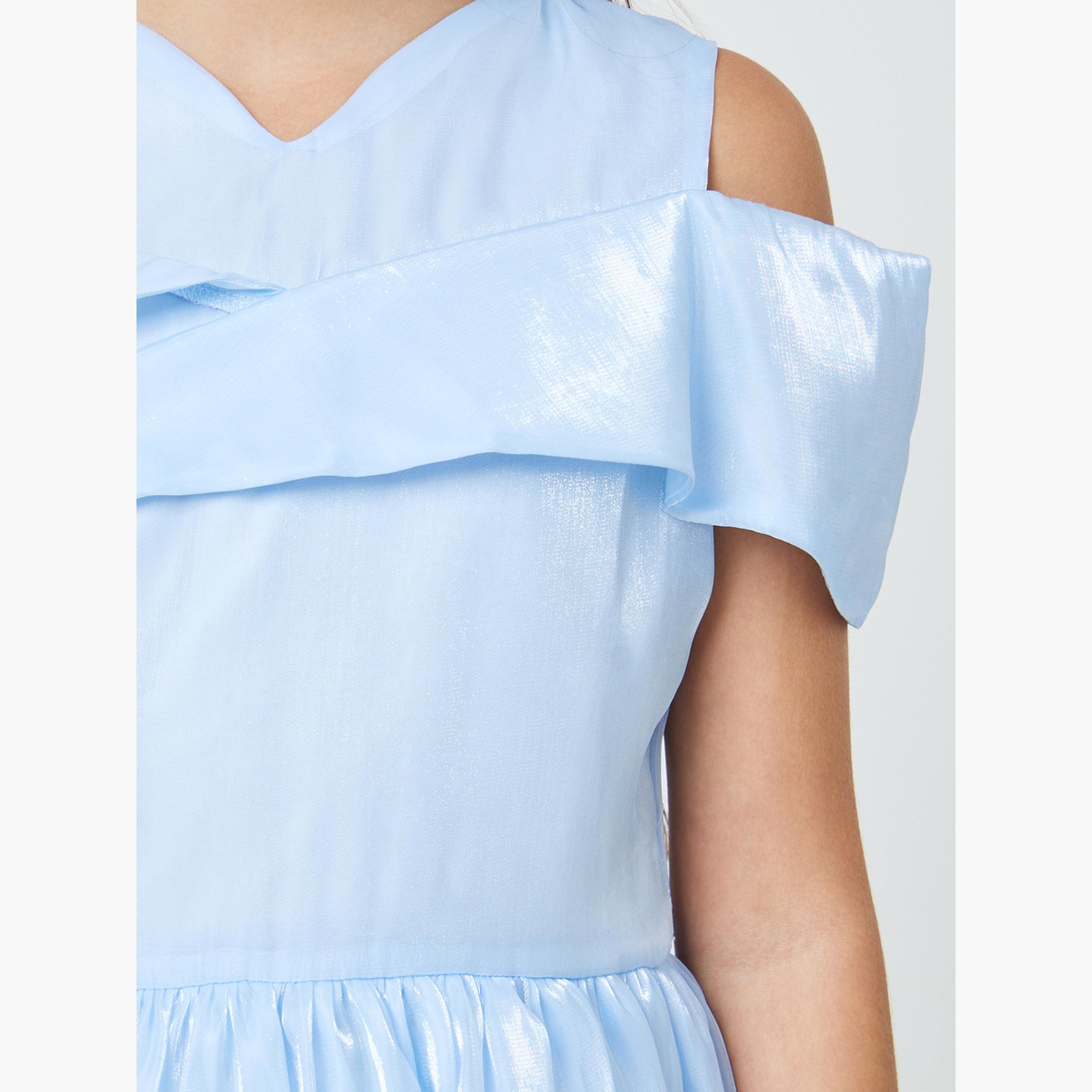 Take Two Girls Blue A-Line Knee-Length Dress-girls-clothing-dressesandjumpsuits-image-4