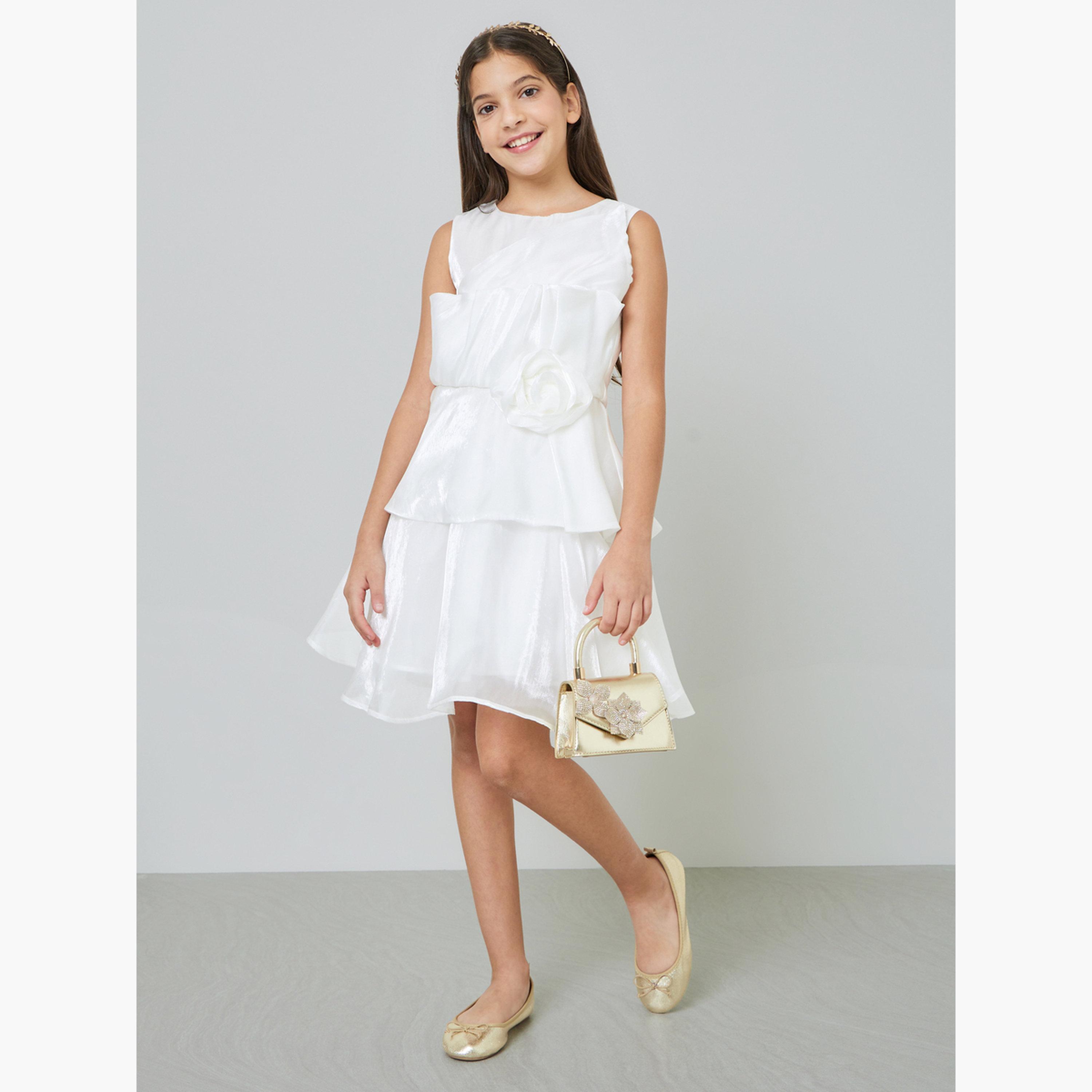 فستان بطبقات بتفاصيل زهور ثلاثية الأبعاد-girls-clothing-dressesandjumpsuits-image-2