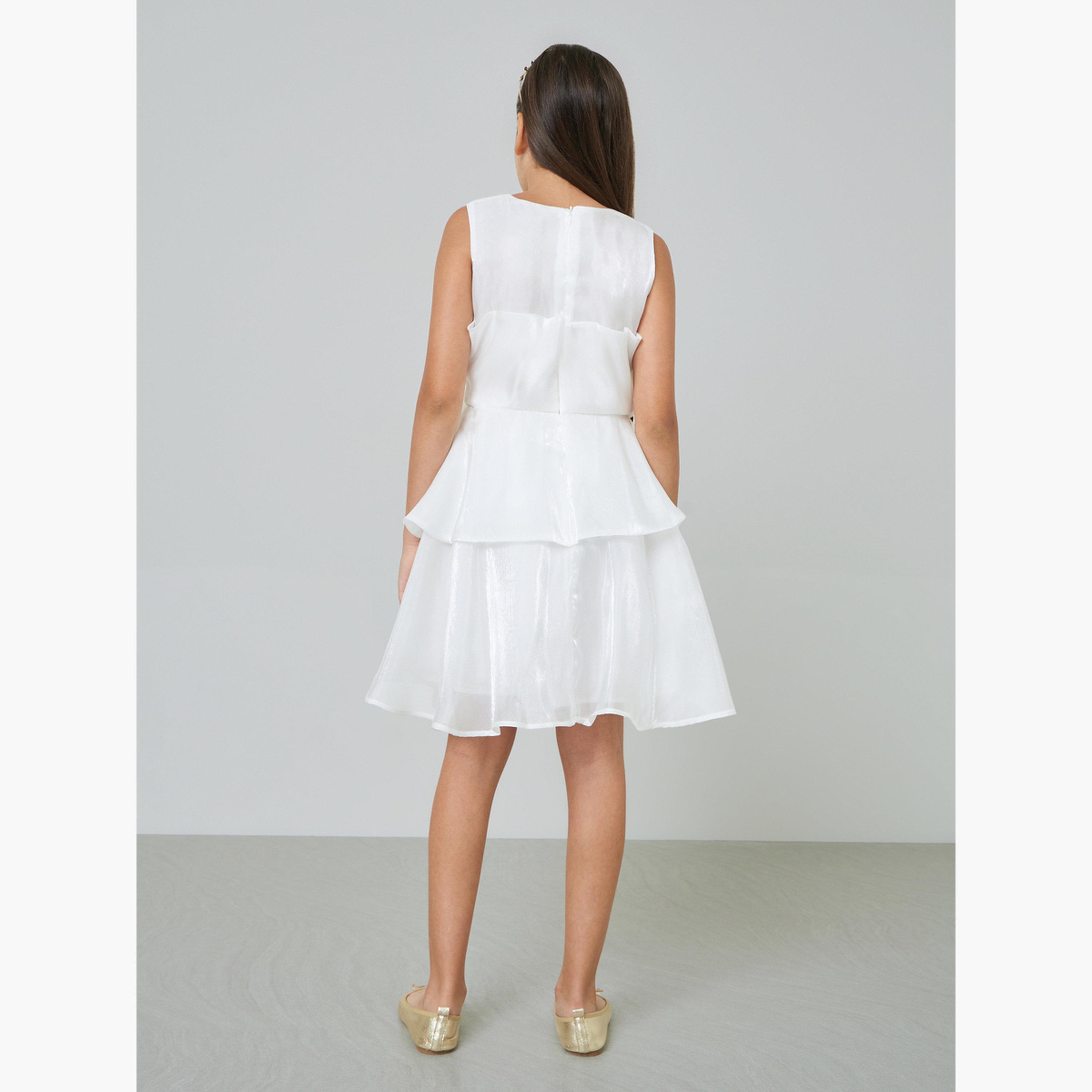 فستان بطبقات بتفاصيل زهور ثلاثية الأبعاد-girls-clothing-dressesandjumpsuits-image-4