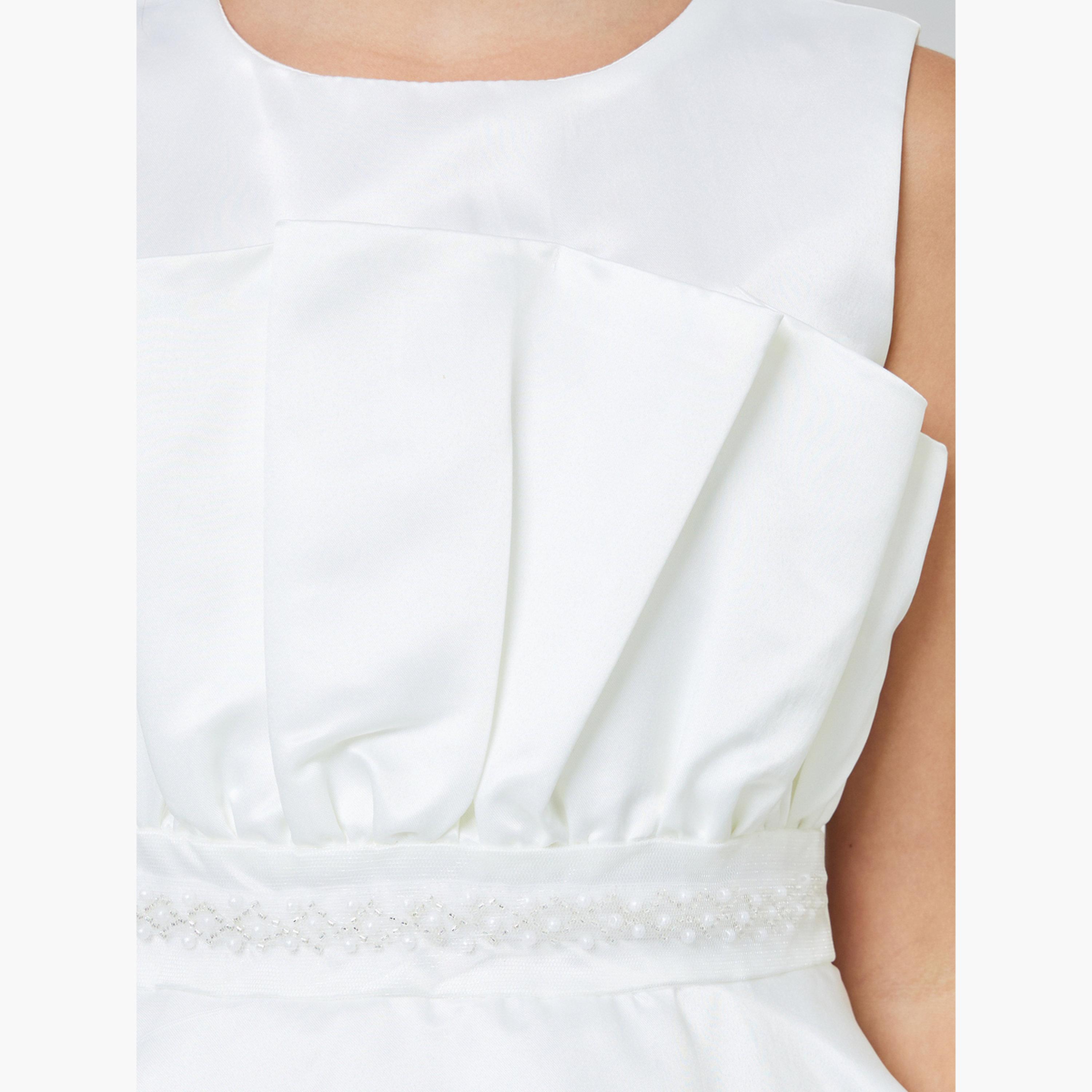 Take Two Girls White A-Line Knee-Length Dress-girls-clothing-dressesandjumpsuits-image-4