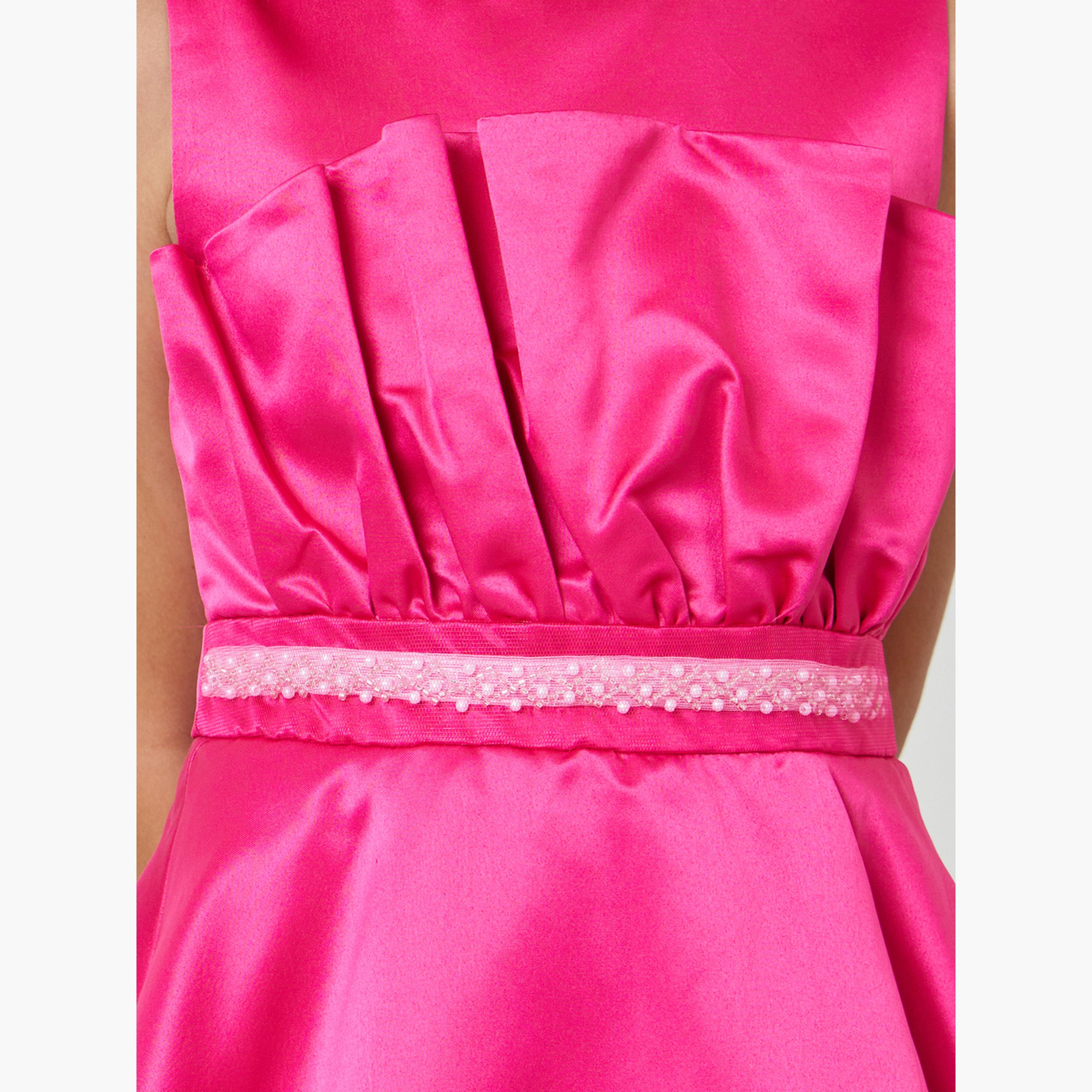 Take Two Girls Pink A-Line Knee-Length Dress-girls-clothing-dressesandjumpsuits-image-4
