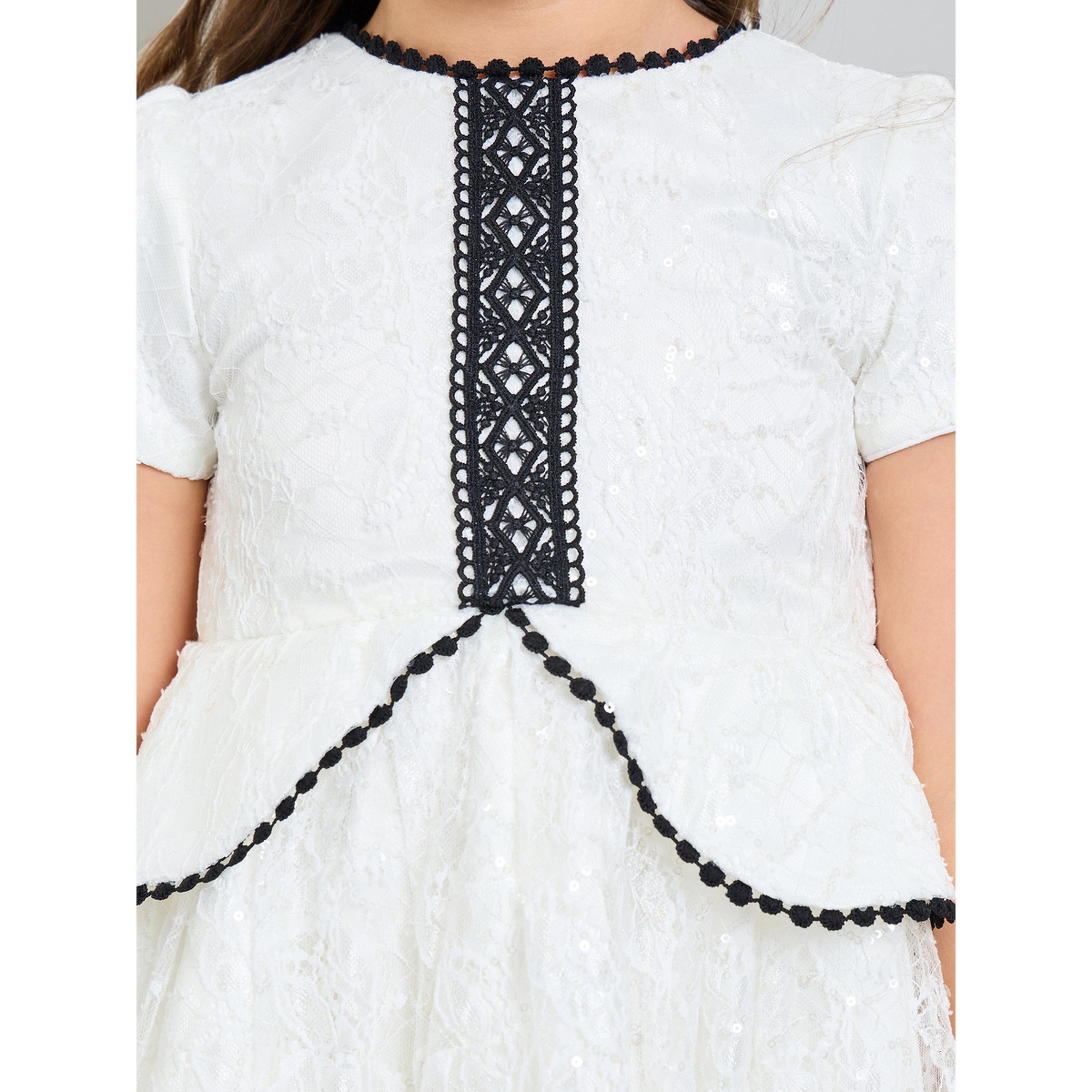 Take Two White A-Line Knee-Length Dress-girls-clothing-dressesandjumpsuits-image-4
