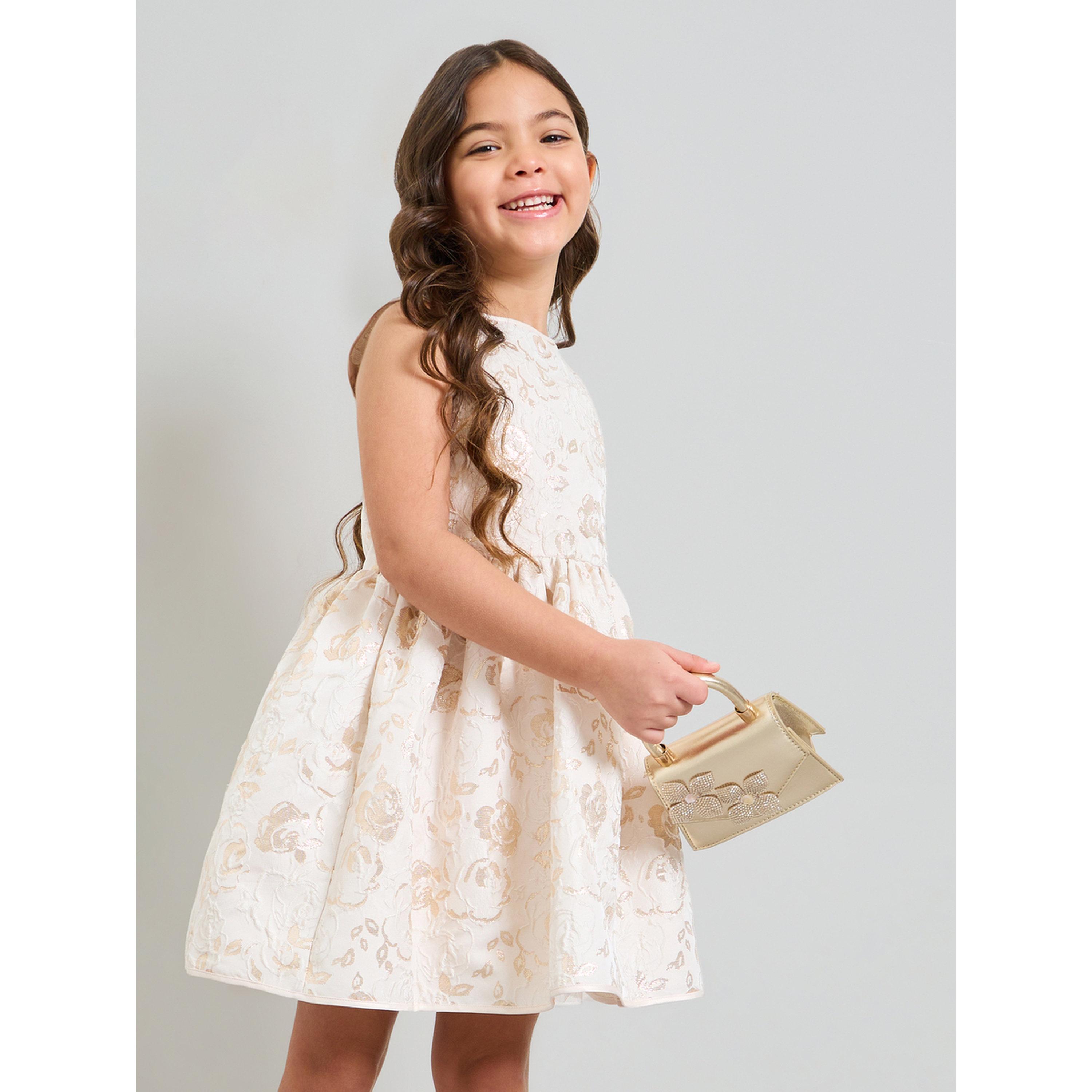 Take Two Girls Beige A-Line Knee-Length Dress-girls-clothing-dressesandjumpsuits-image-3