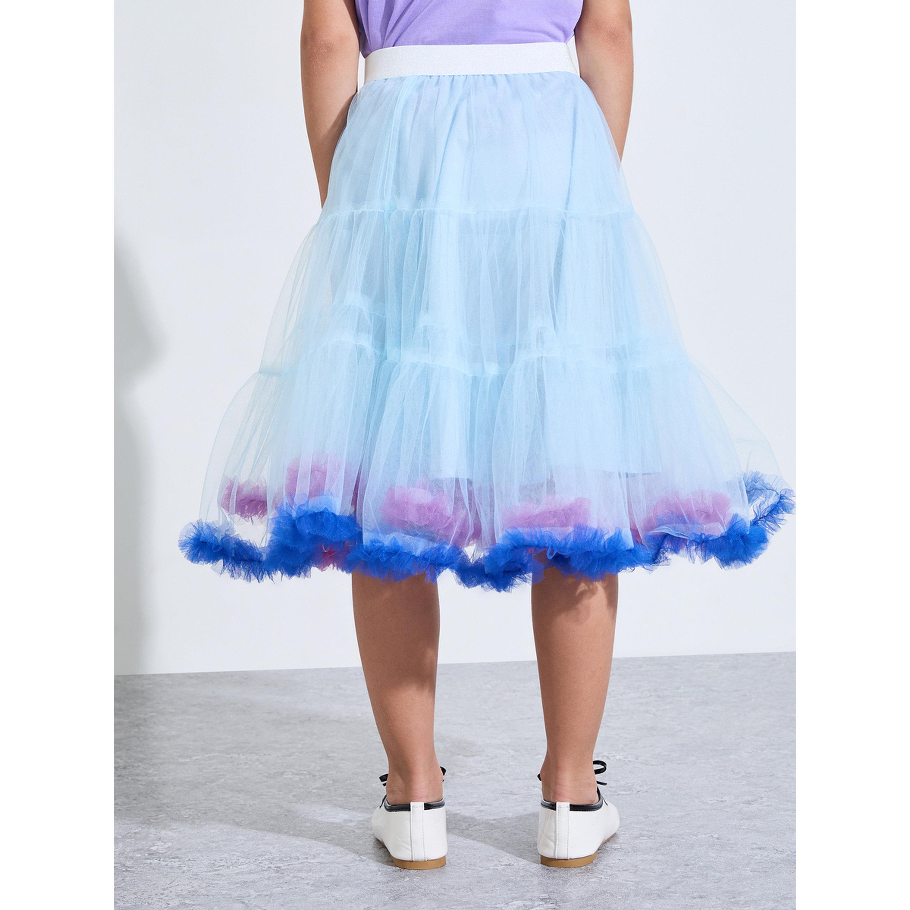 تنورة متعددة الطبقات بتفاصيل أومبري للبنات-girls-clothing-bottoms-skirts-image-4