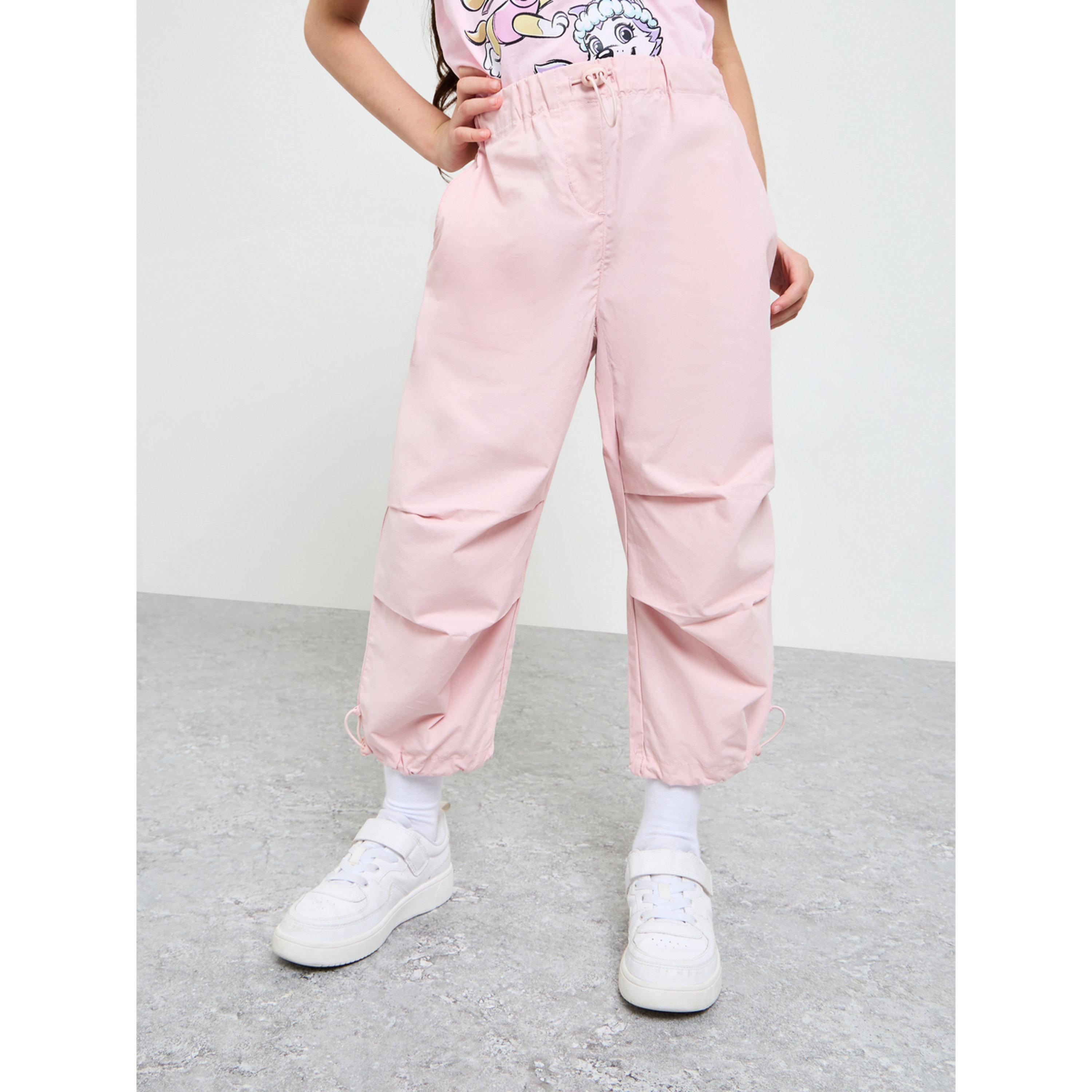 Take Two Girls Light Pink Relaxed Fit Woven Pants-girls-clothing-bottoms-trousers-image-1