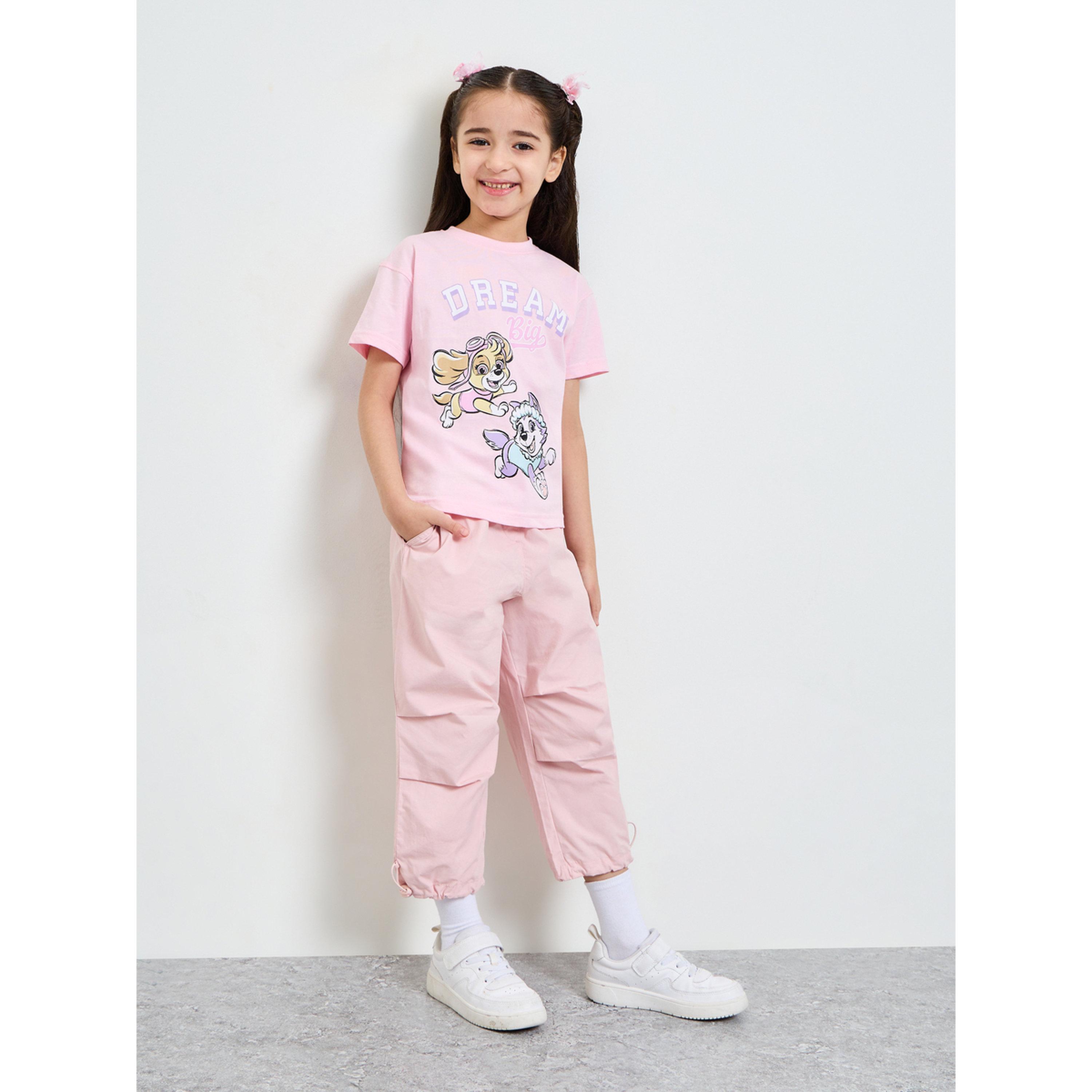 Take Two Girls Light Pink Relaxed Fit Woven Pants-girls-clothing-bottoms-trousers-image-2