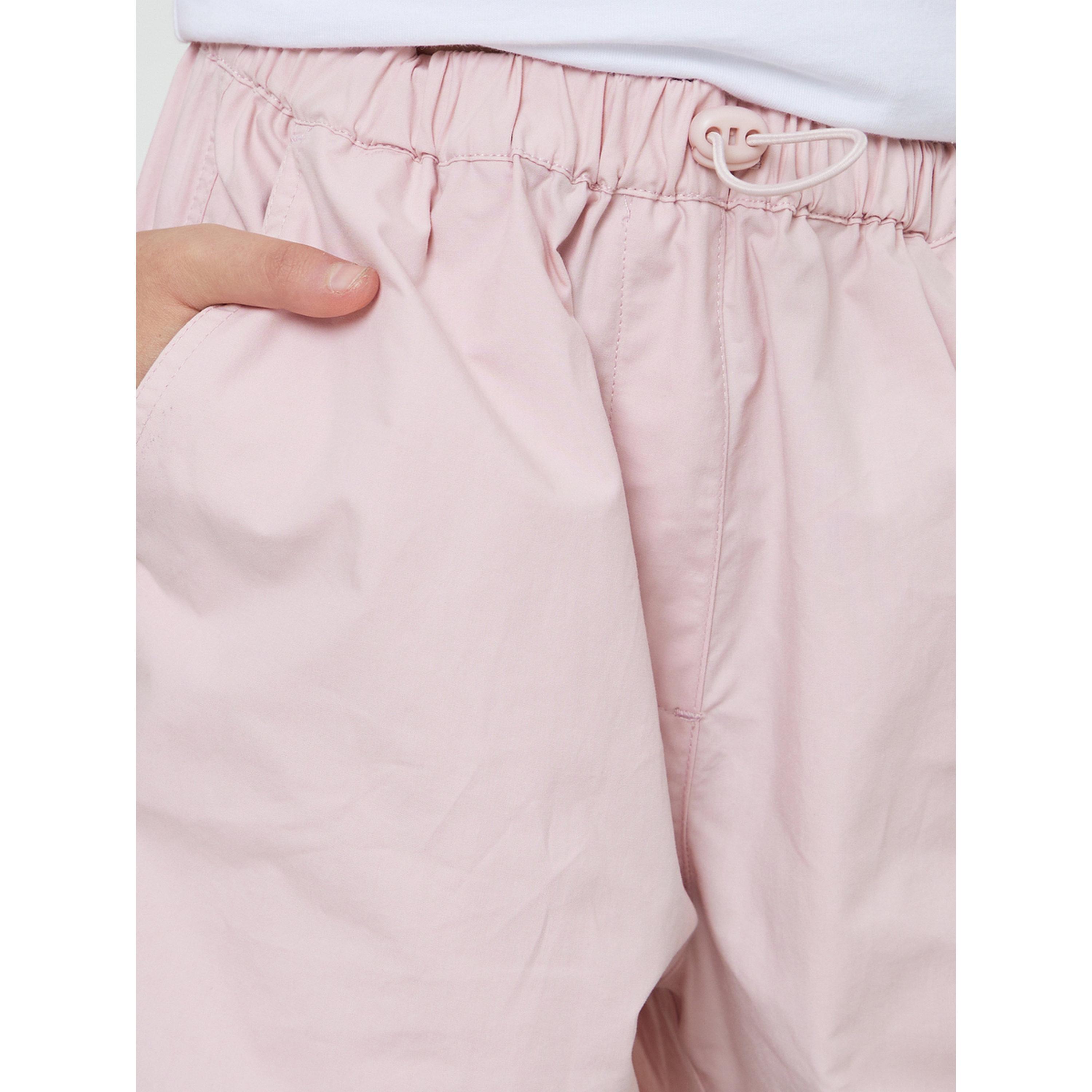 بنطال قطن كاجوال للبنات وردي فاتح-girls-clothing-bottoms-trousers-image-3