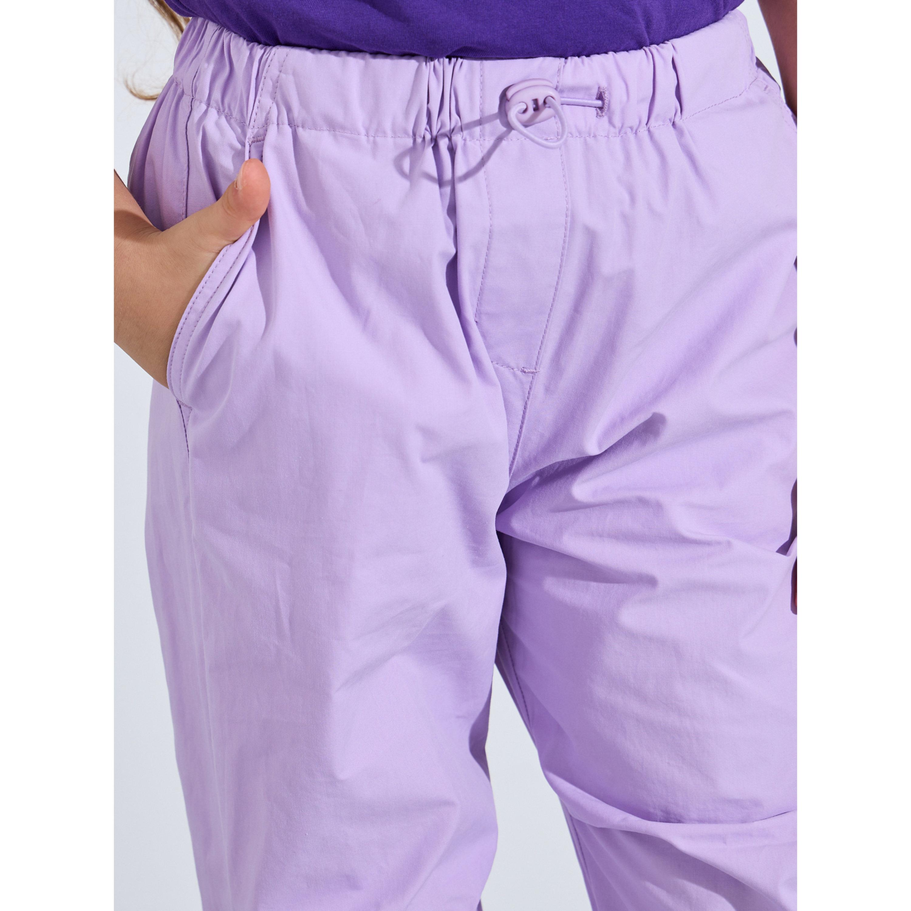 Take Two Girls Lilac Full Length Mid-Rise Woven Pants-girls-clothing-bottoms-trousers-image-5