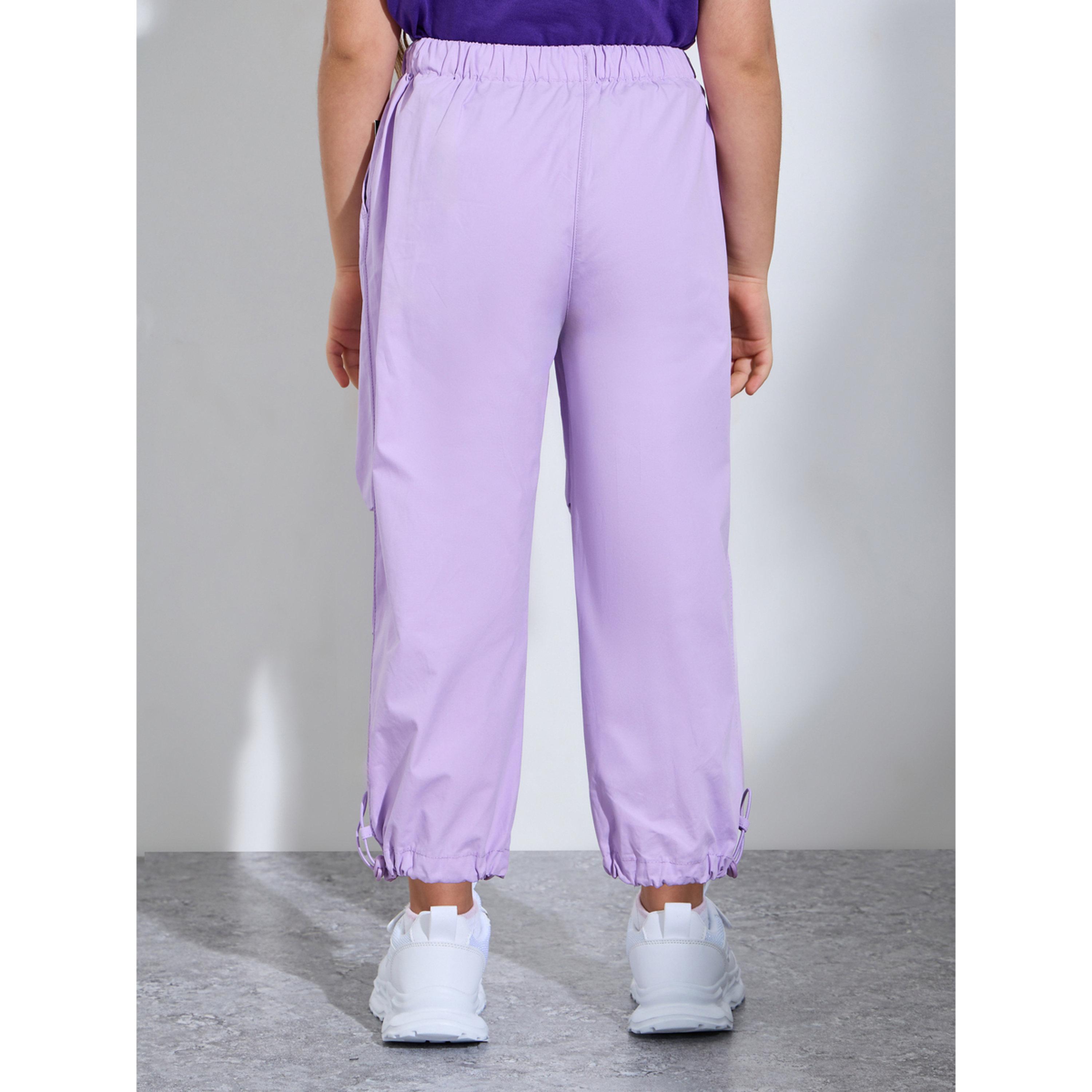 Take Two Girls Lilac Full Length Mid-Rise Woven Pants-girls-clothing-bottoms-trousers-image-6