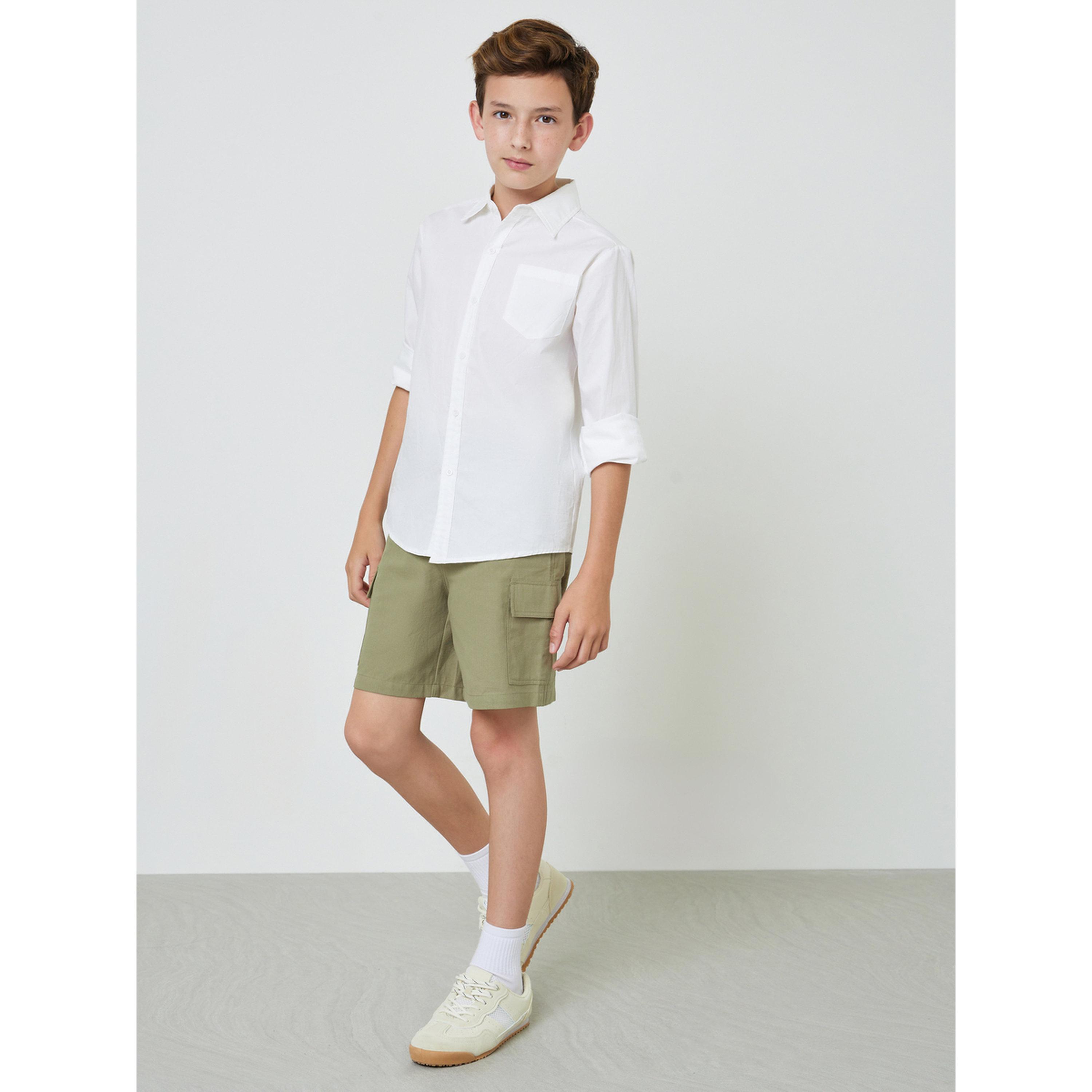 شورت كارجو قطن للأطفال أخضر-boys-clothing-bottoms-shorts-image-2