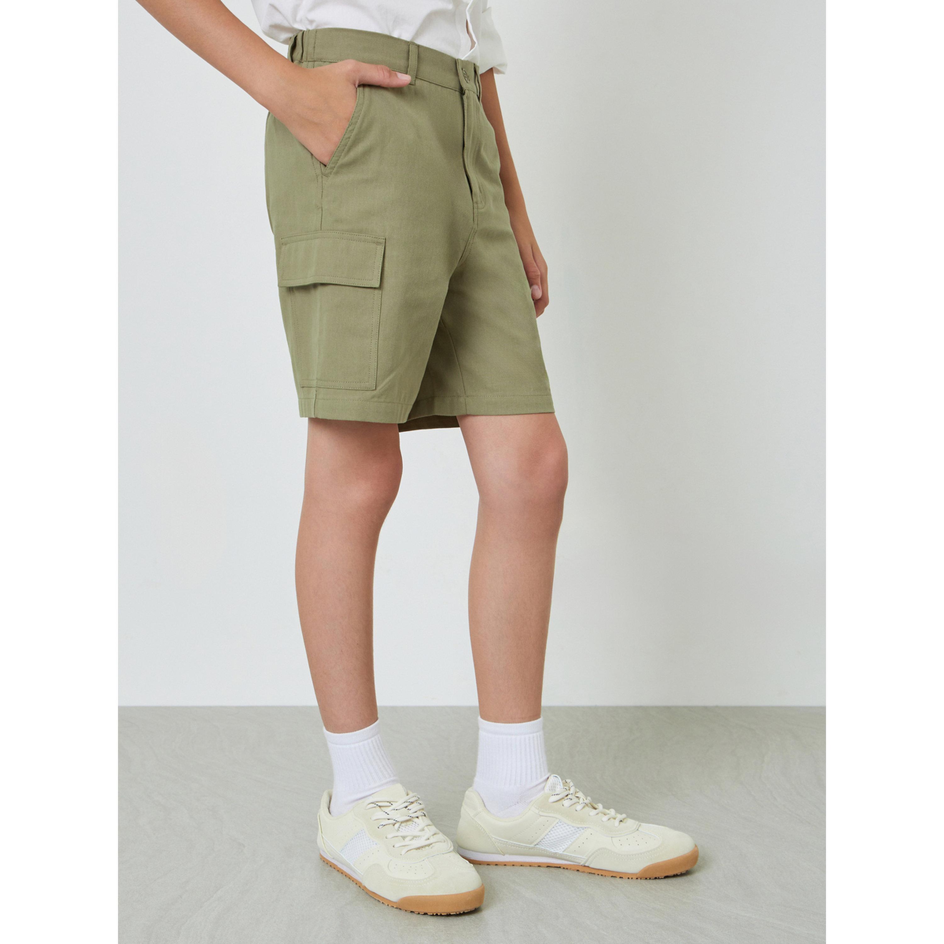 شورت كارجو قطن للأطفال أخضر-boys-clothing-bottoms-shorts-image-3