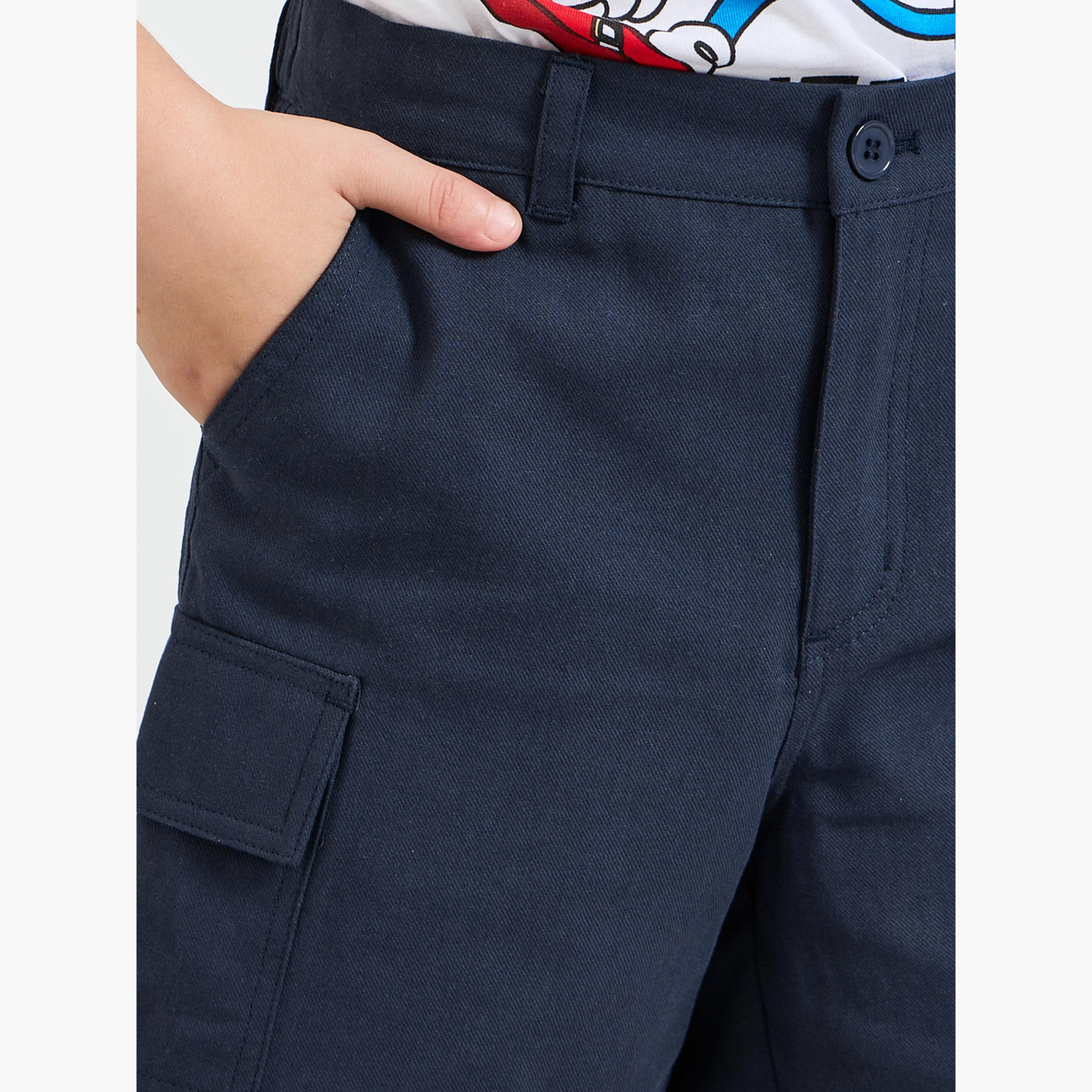شورت كارغو قطن بقصة عادية للأولاد-boys-clothing-bottoms-shorts-image-3